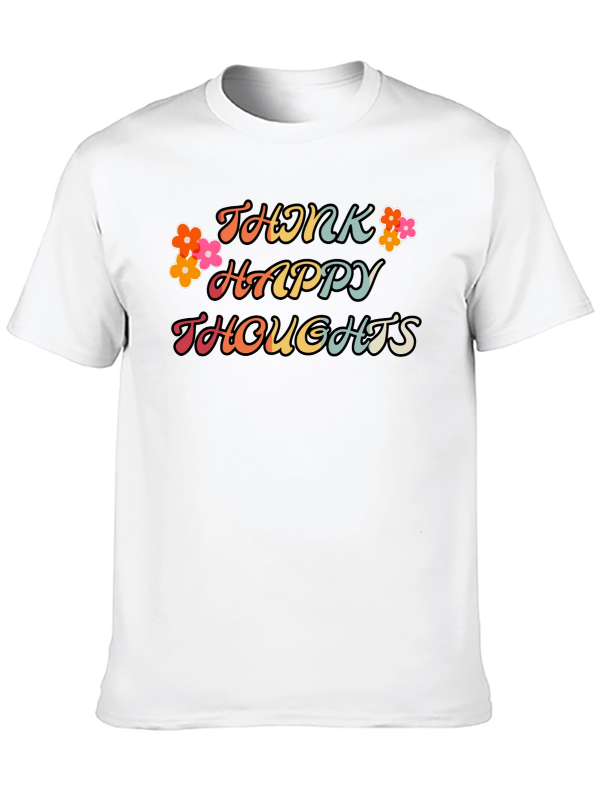 Think Happy Thoughts Graphic Tee - Black