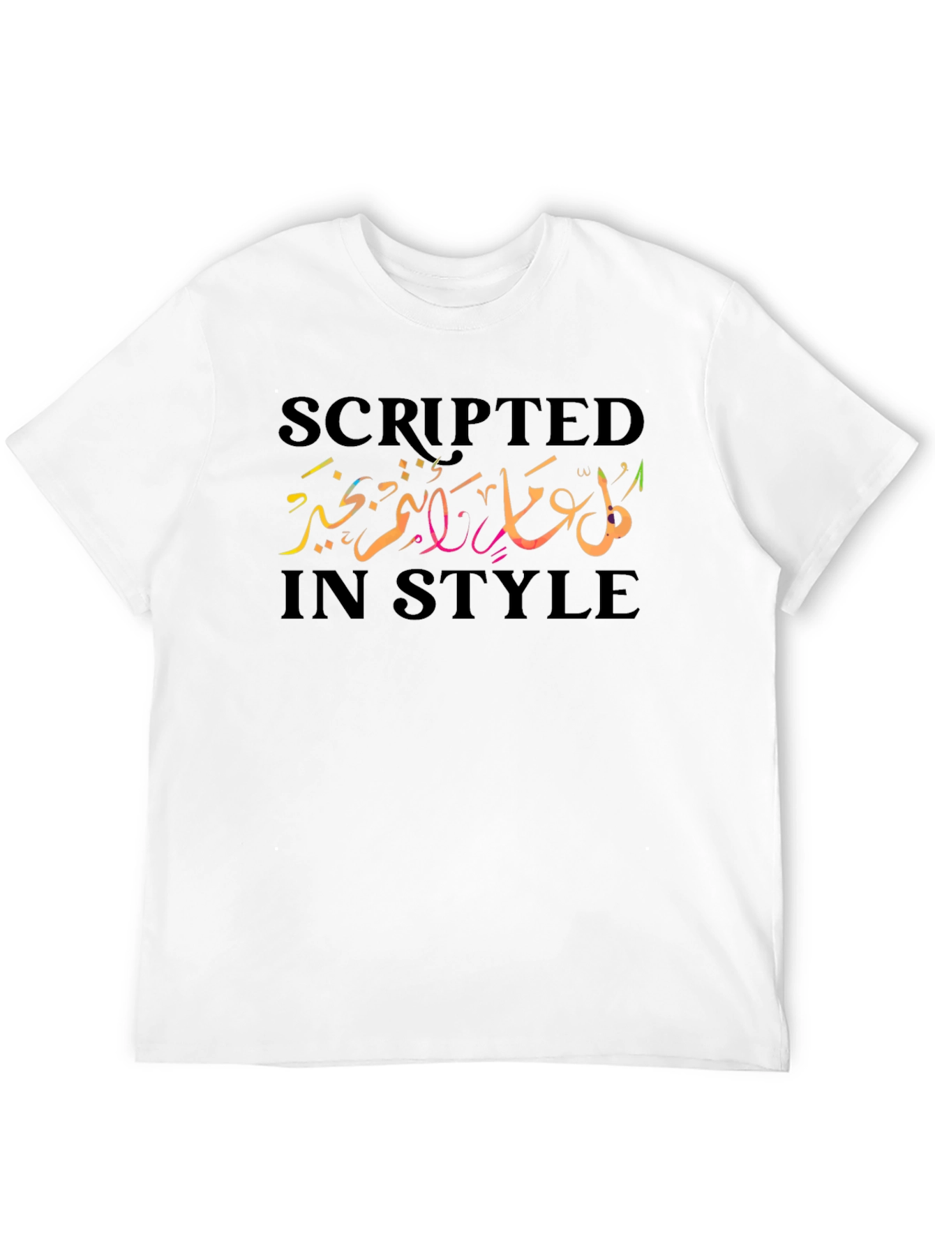 Scripted in Style Graphic Tee - Black