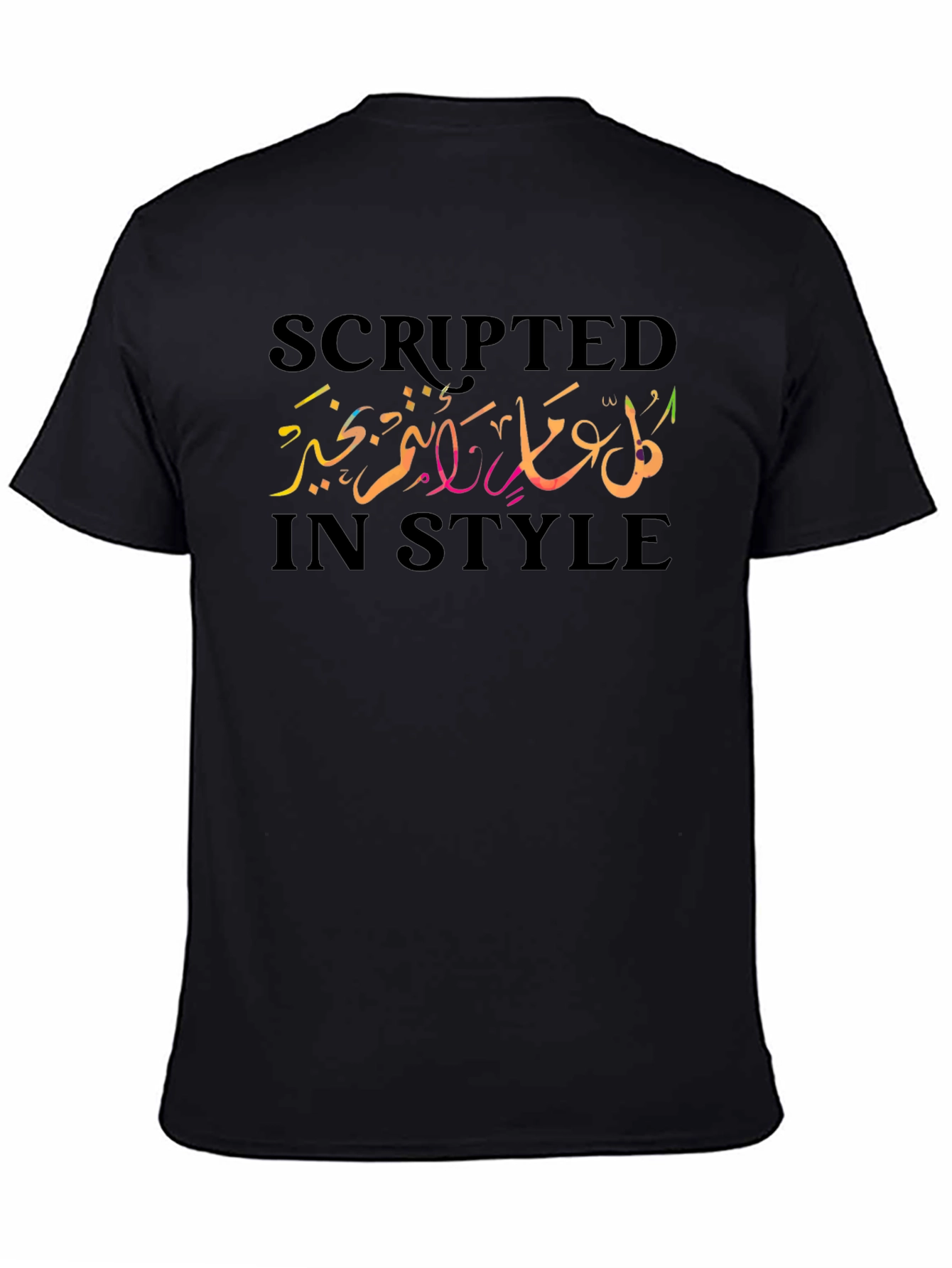 Scripted in Style Graphic Tee - Black