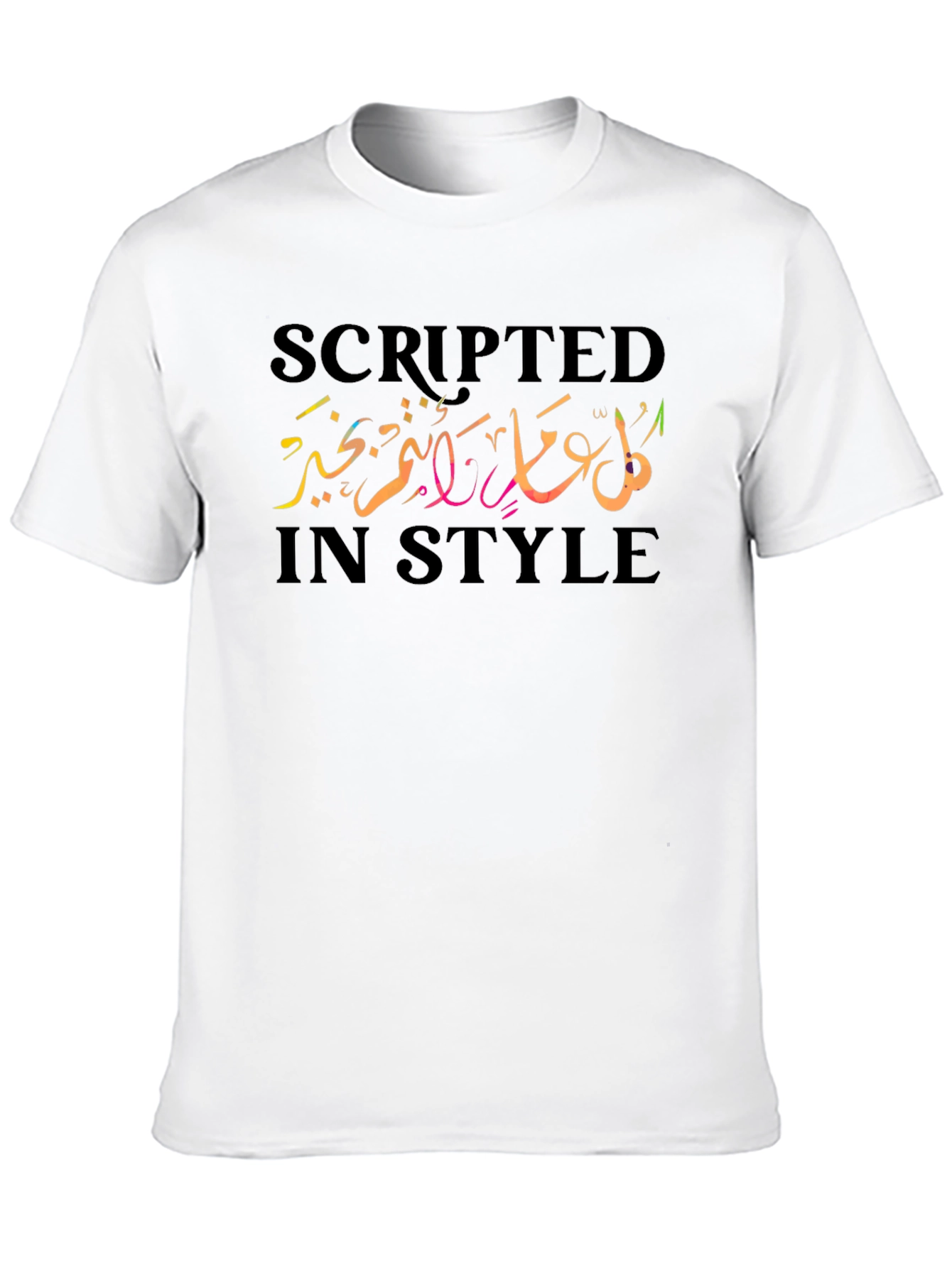 Scripted in Style Graphic Tee - Black