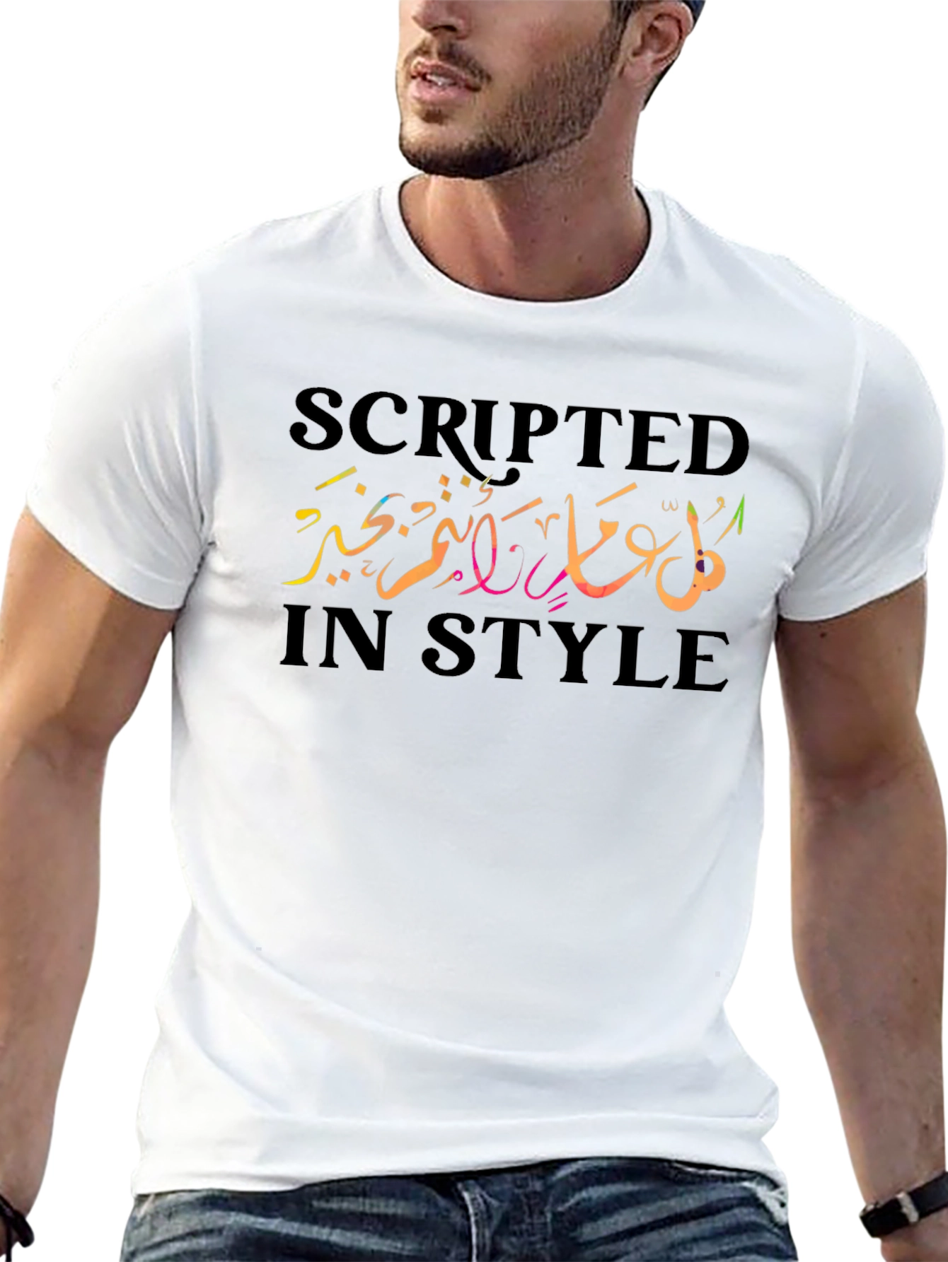 Scripted in Style Graphic Tee - Black