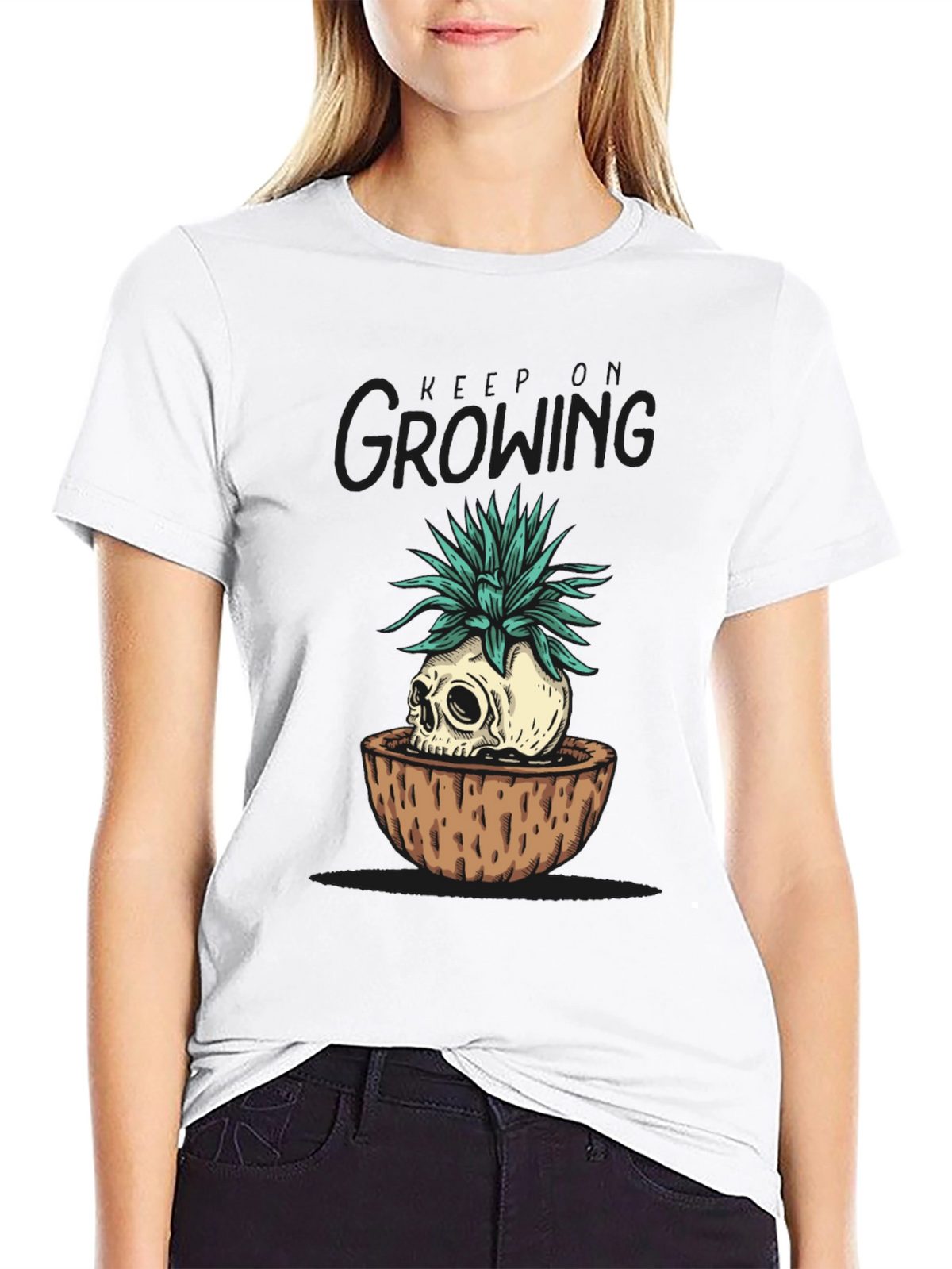 Skull Planter Graphic Tee - Growing Dead Things