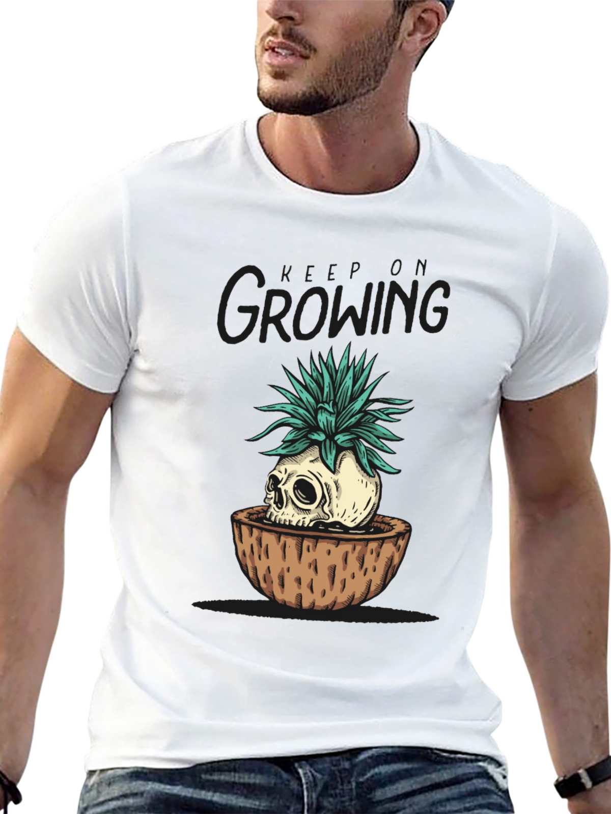 Skull Planter Graphic Tee - Growing Dead Things