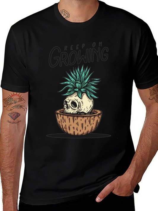 Skull Planter Graphic Tee - Growing Dead Things