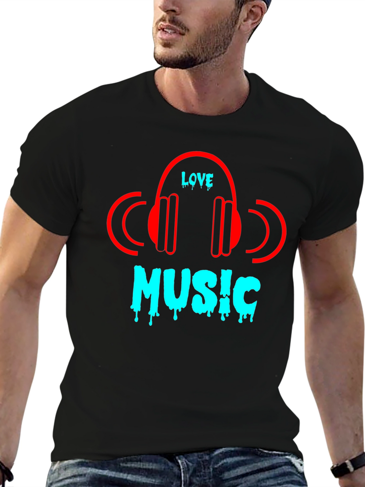 Love Music Black T-Shirt
