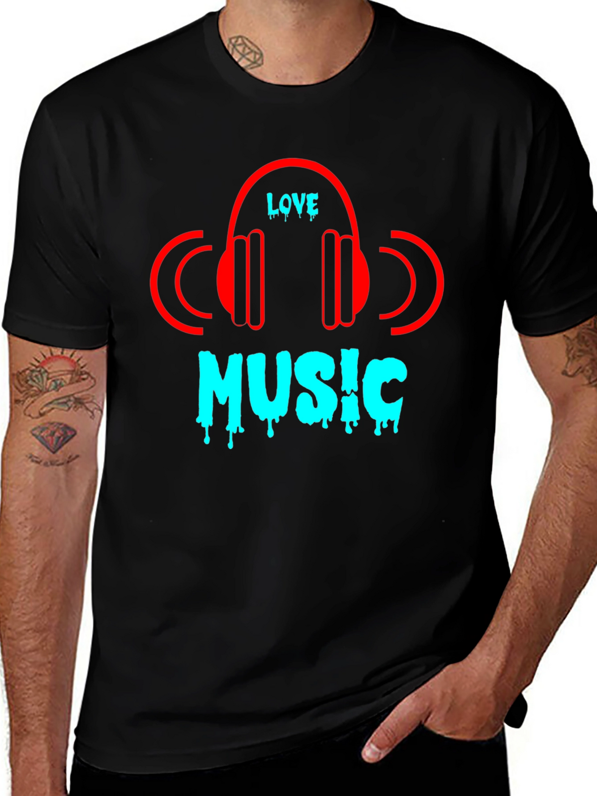 Love Music Black T-Shirt