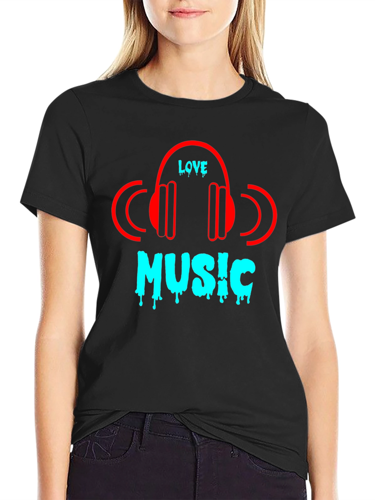 Love Music Black T-Shirt