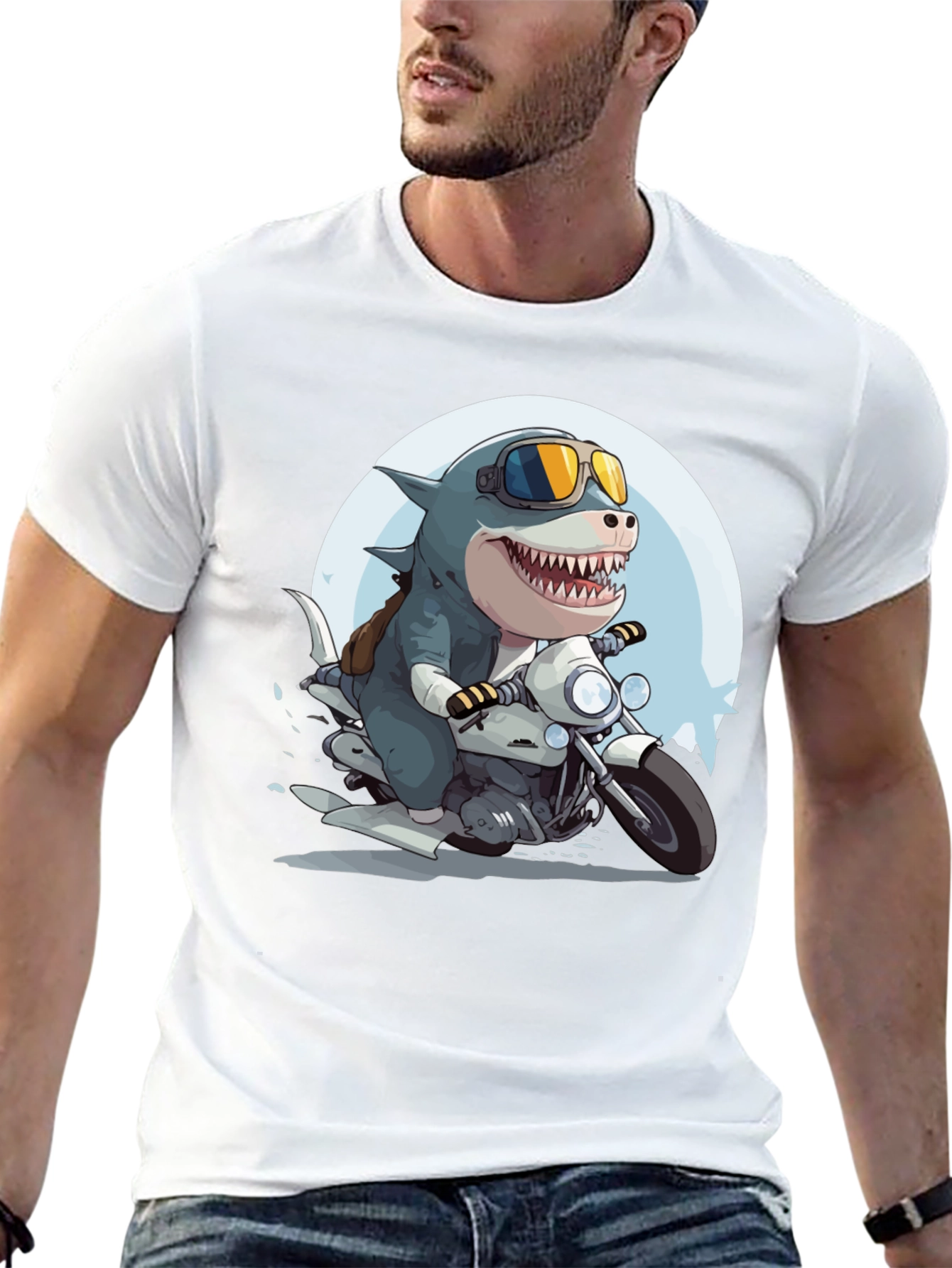 Shark Rider Graphic Tee