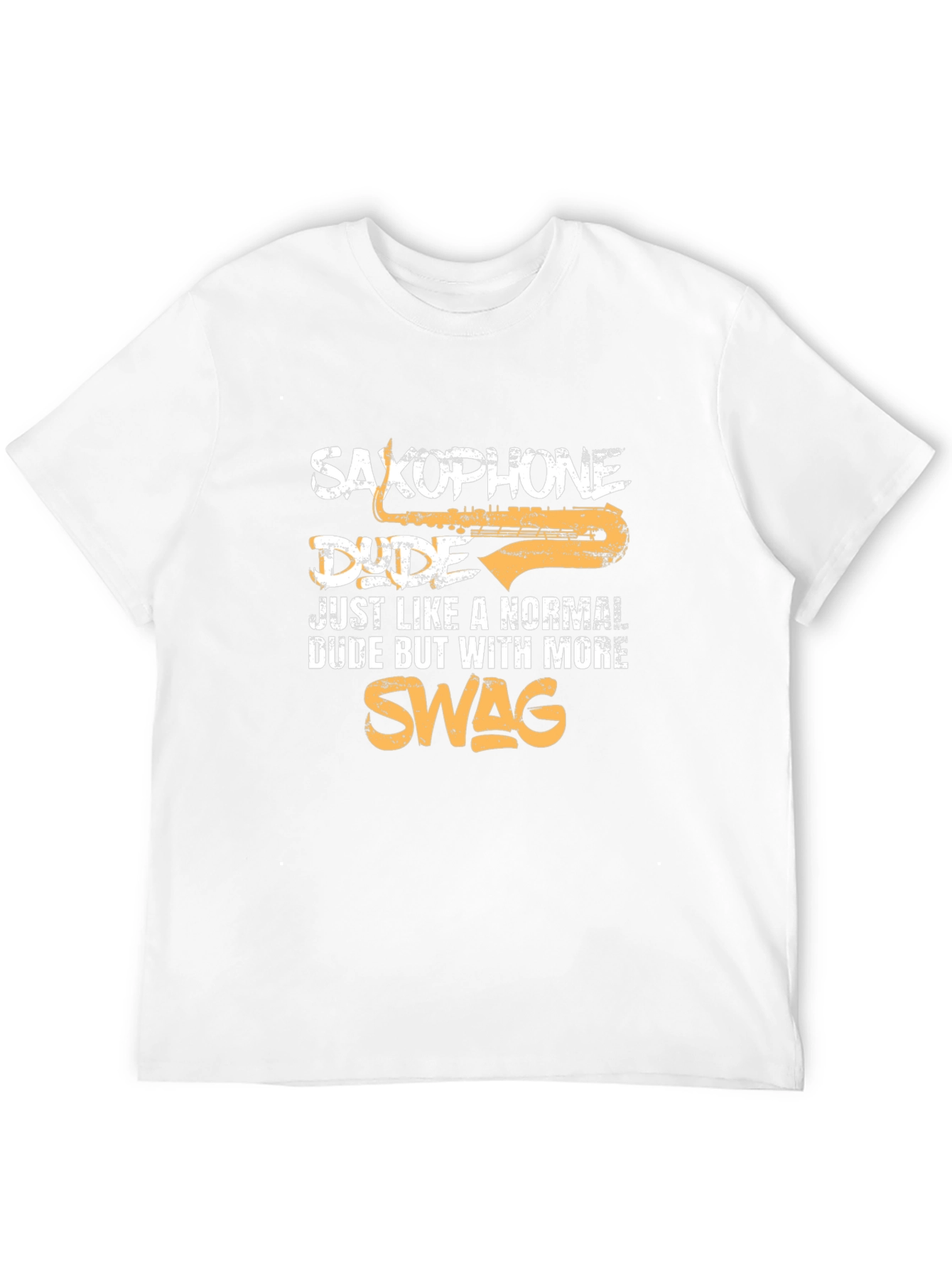 Saxophone Dude Graphic T-Shirt - Musician Swag Tee