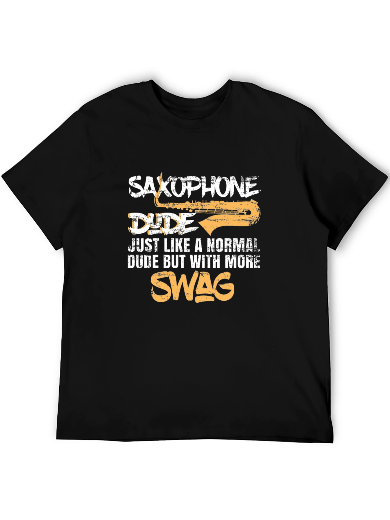 Saxophone Dude Graphic T-Shirt - Musician Swag Tee