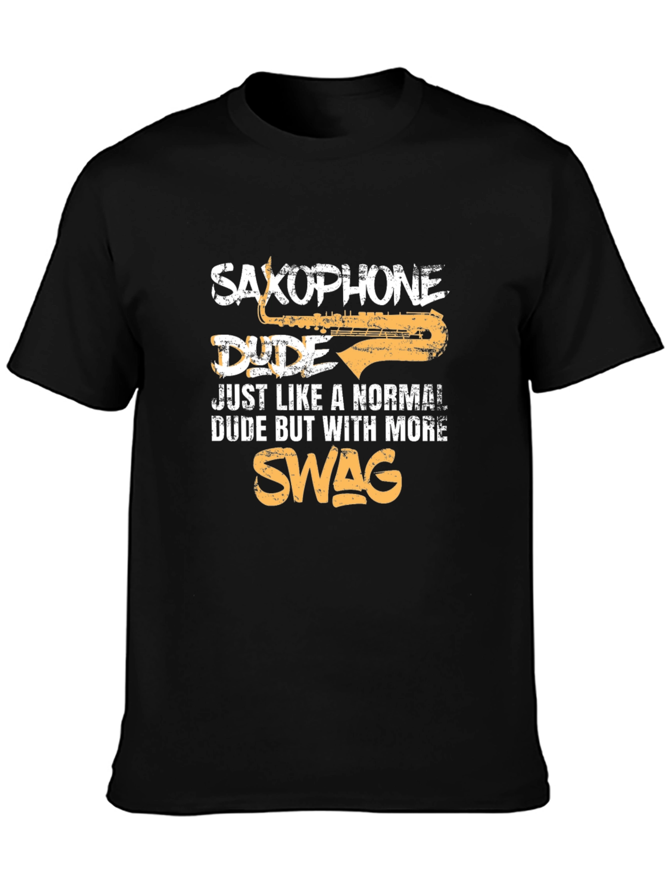 Saxophone Dude Graphic T-Shirt - Musician Swag Tee