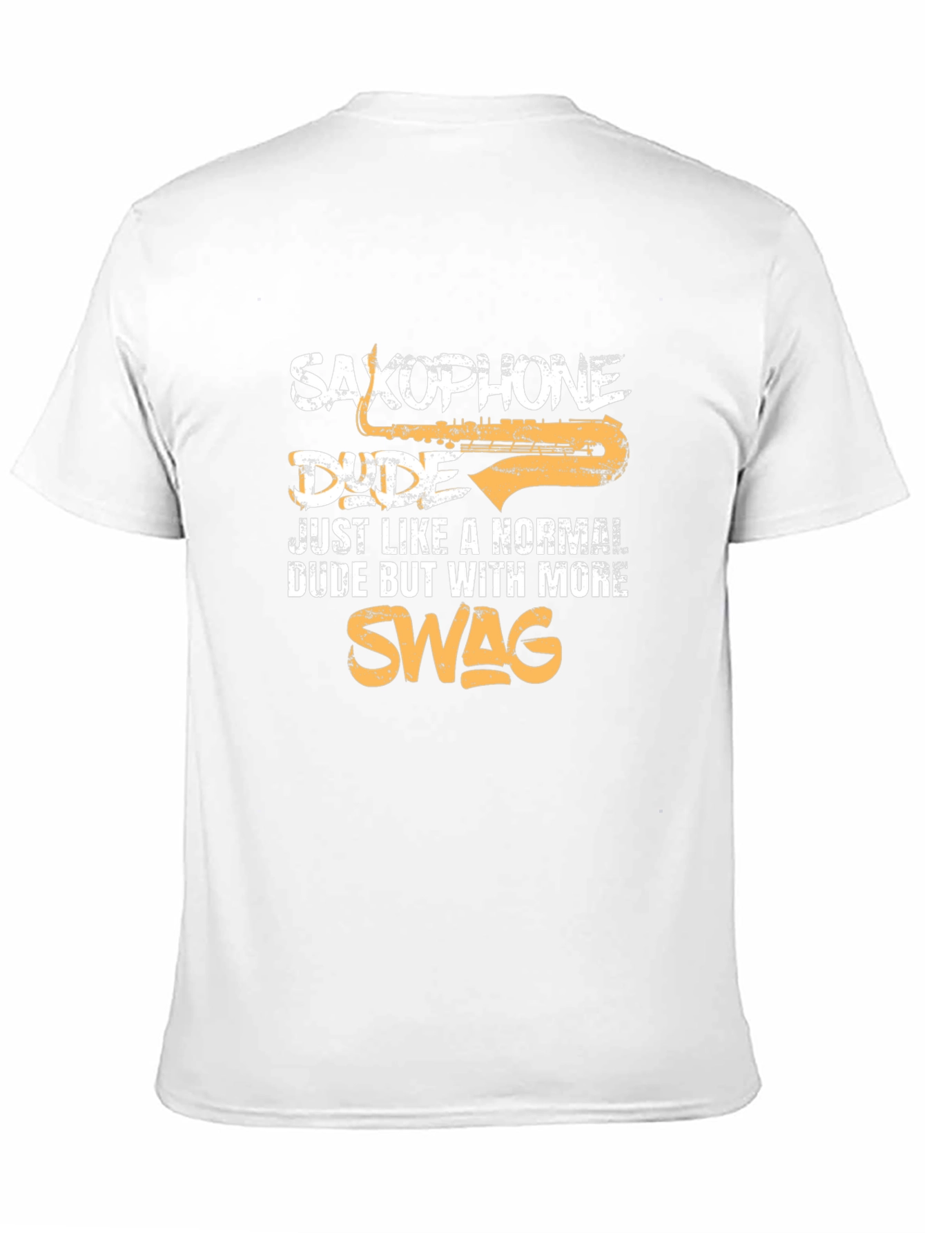 Saxophone Dude Graphic T-Shirt - Musician Swag Tee