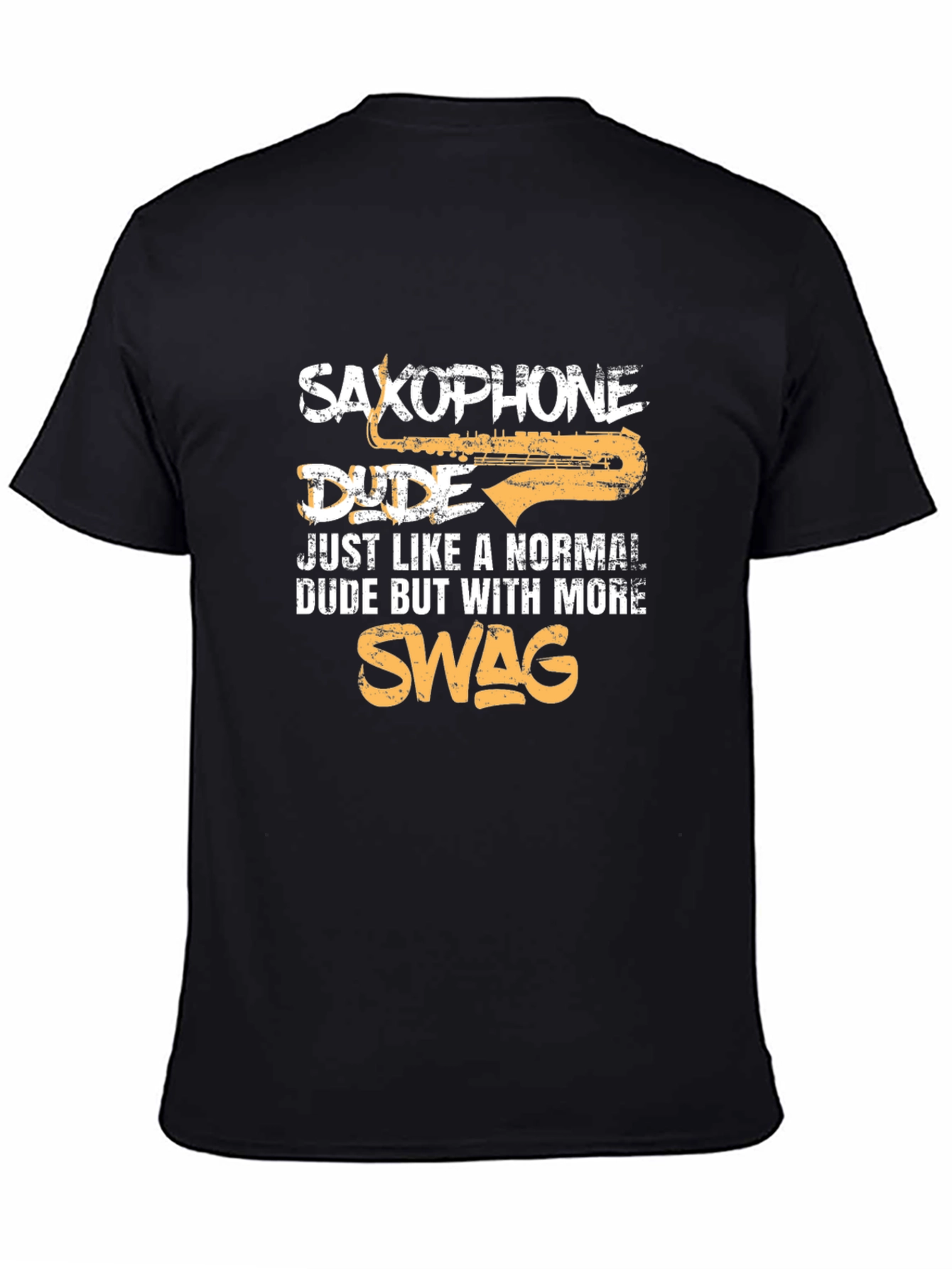 Saxophone Dude Graphic T-Shirt - Musician Swag Tee