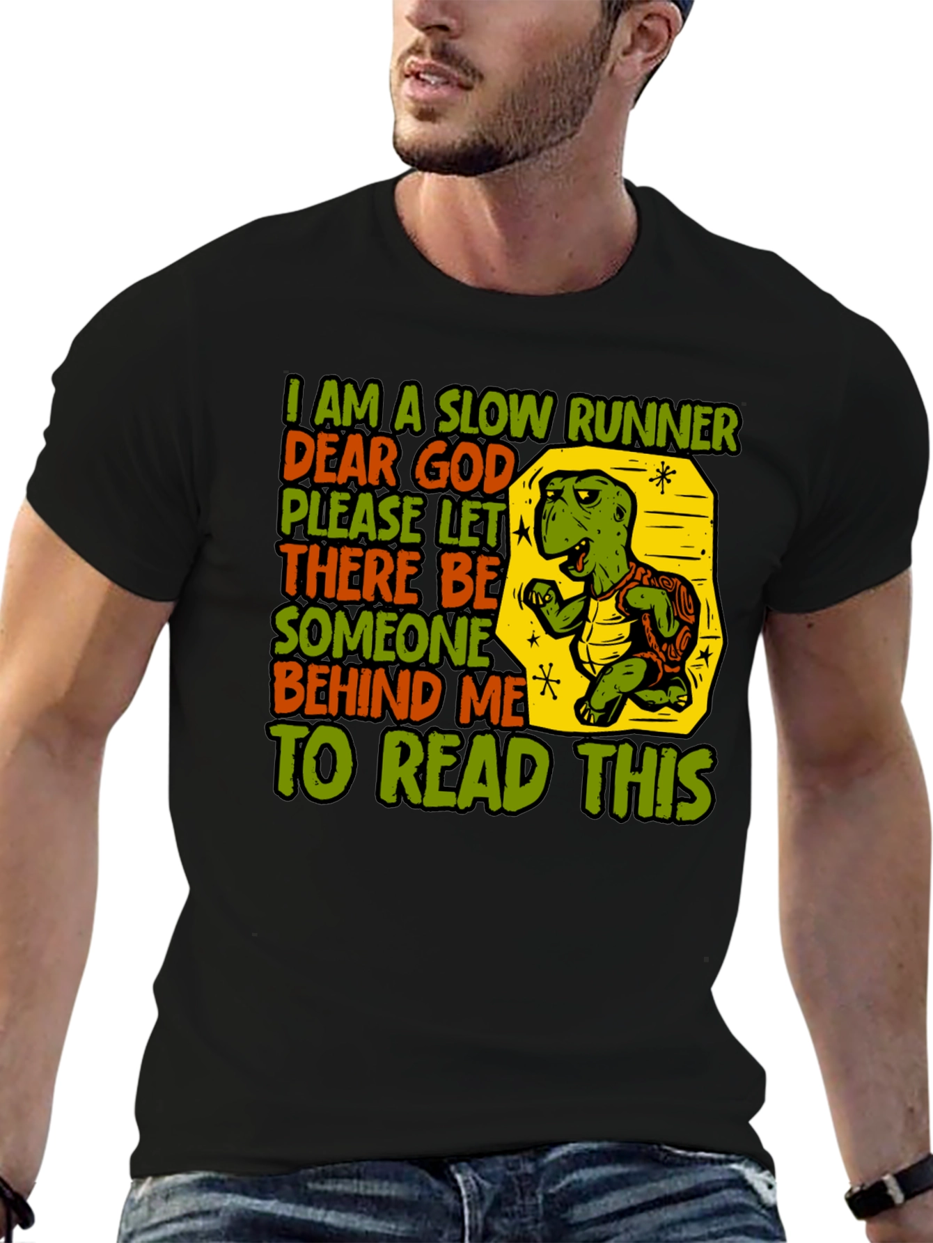Slow Runner Turtle Graphic T-Shirt
