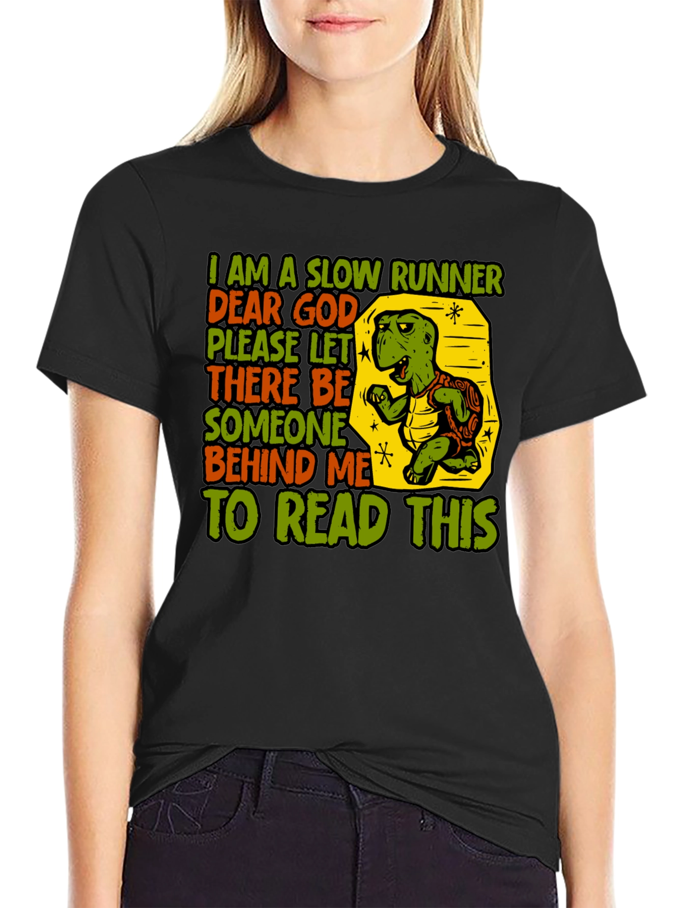 Slow Runner Turtle Graphic T-Shirt