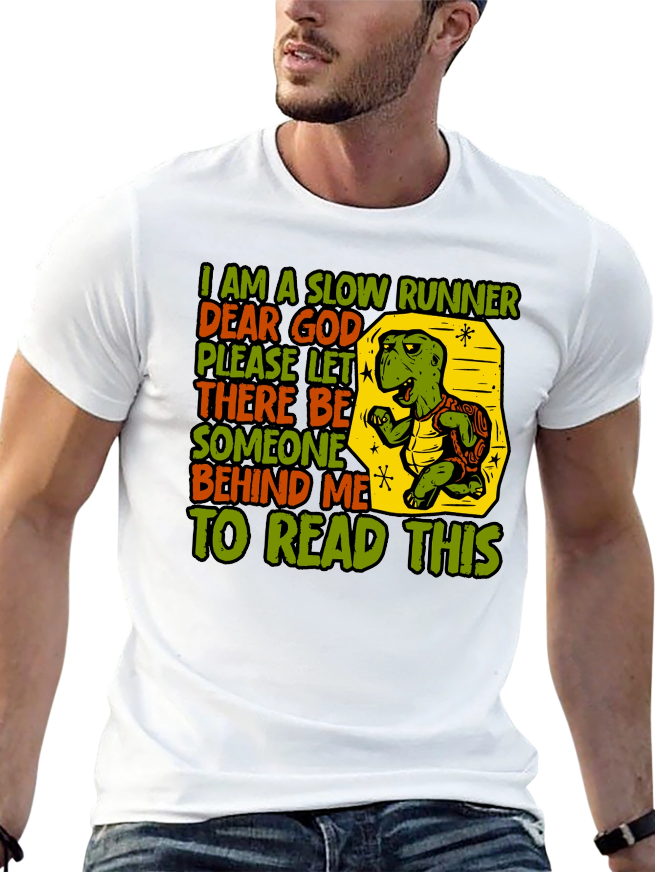 Slow Runner Turtle Graphic T-Shirt