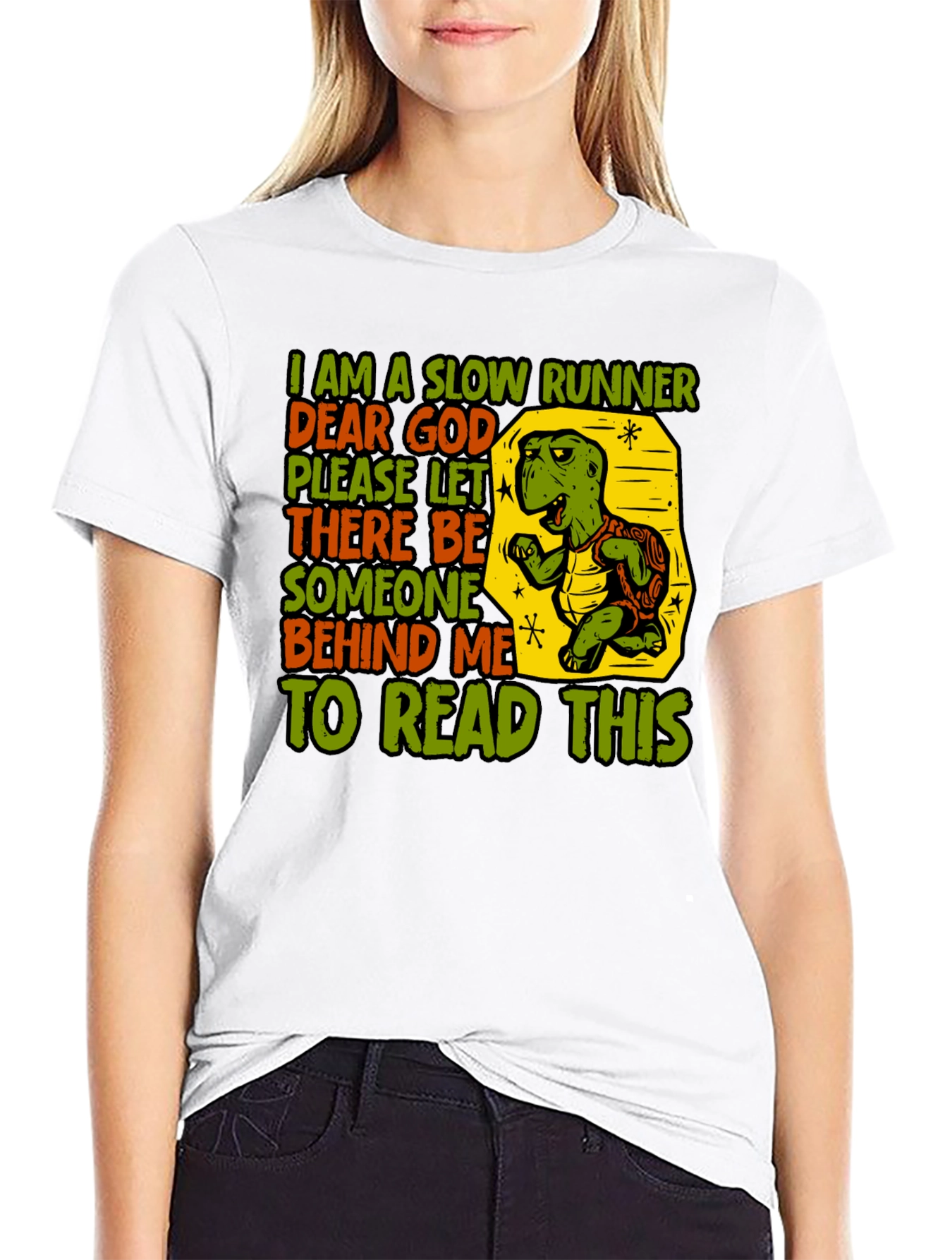 Slow Runner Turtle Graphic T-Shirt