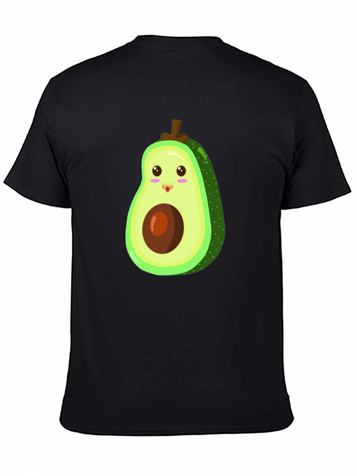 Cute Avocado Graphic Black T-Shirt