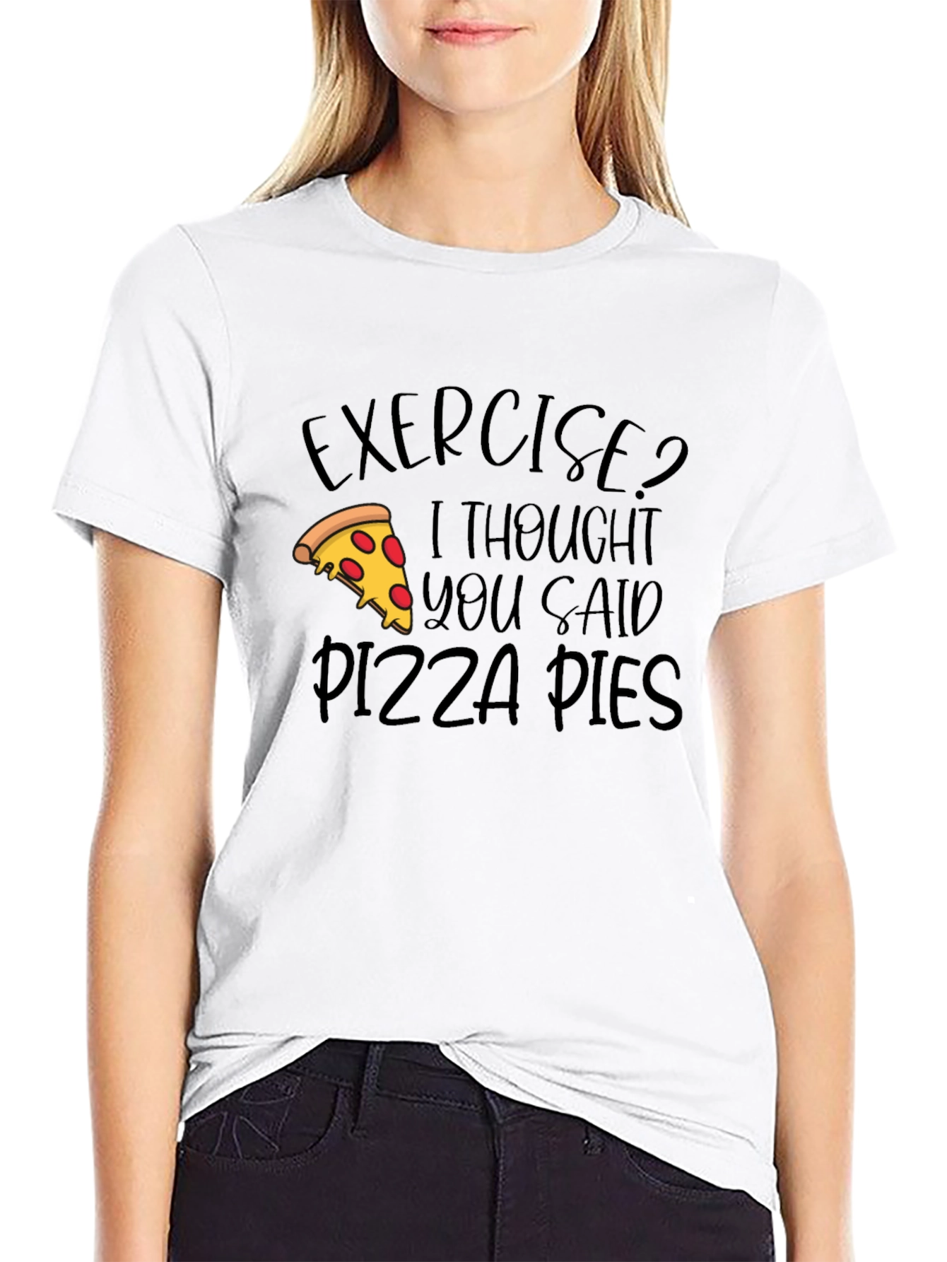 Pizza Lover Graphic Tee - Exercise Pizza Pies!