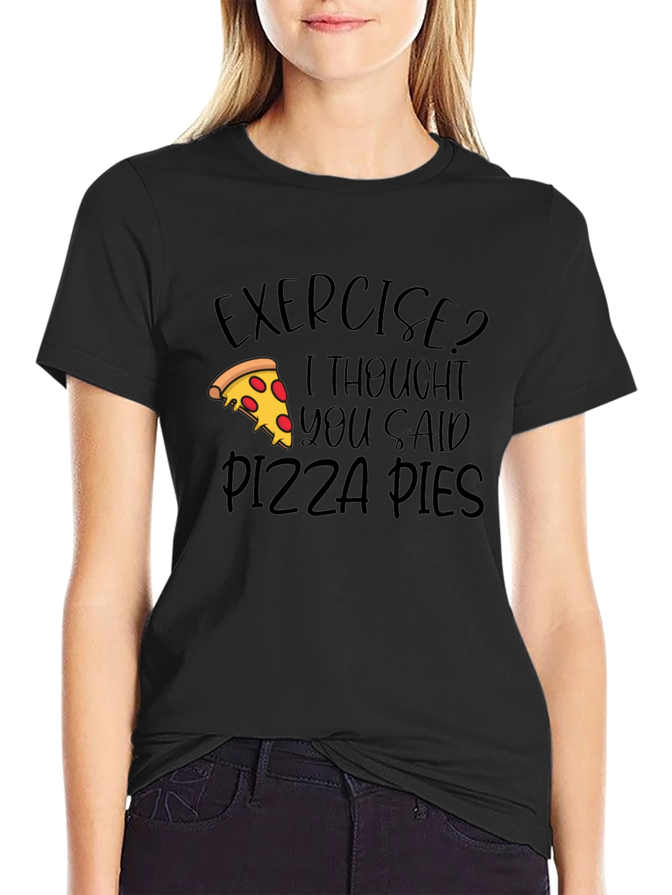 Pizza Lover Graphic Tee - Exercise Pizza Pies!
