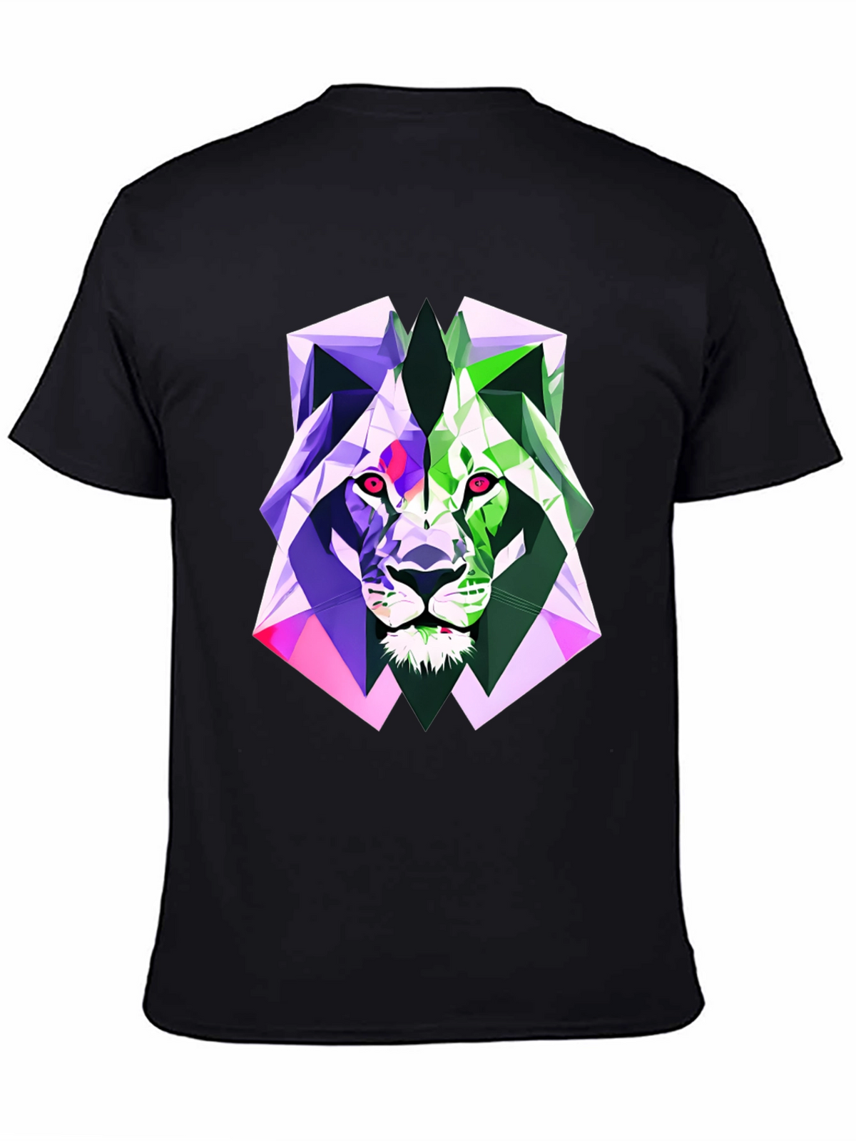 Geometric Lion Graphic Tee - Bold Style