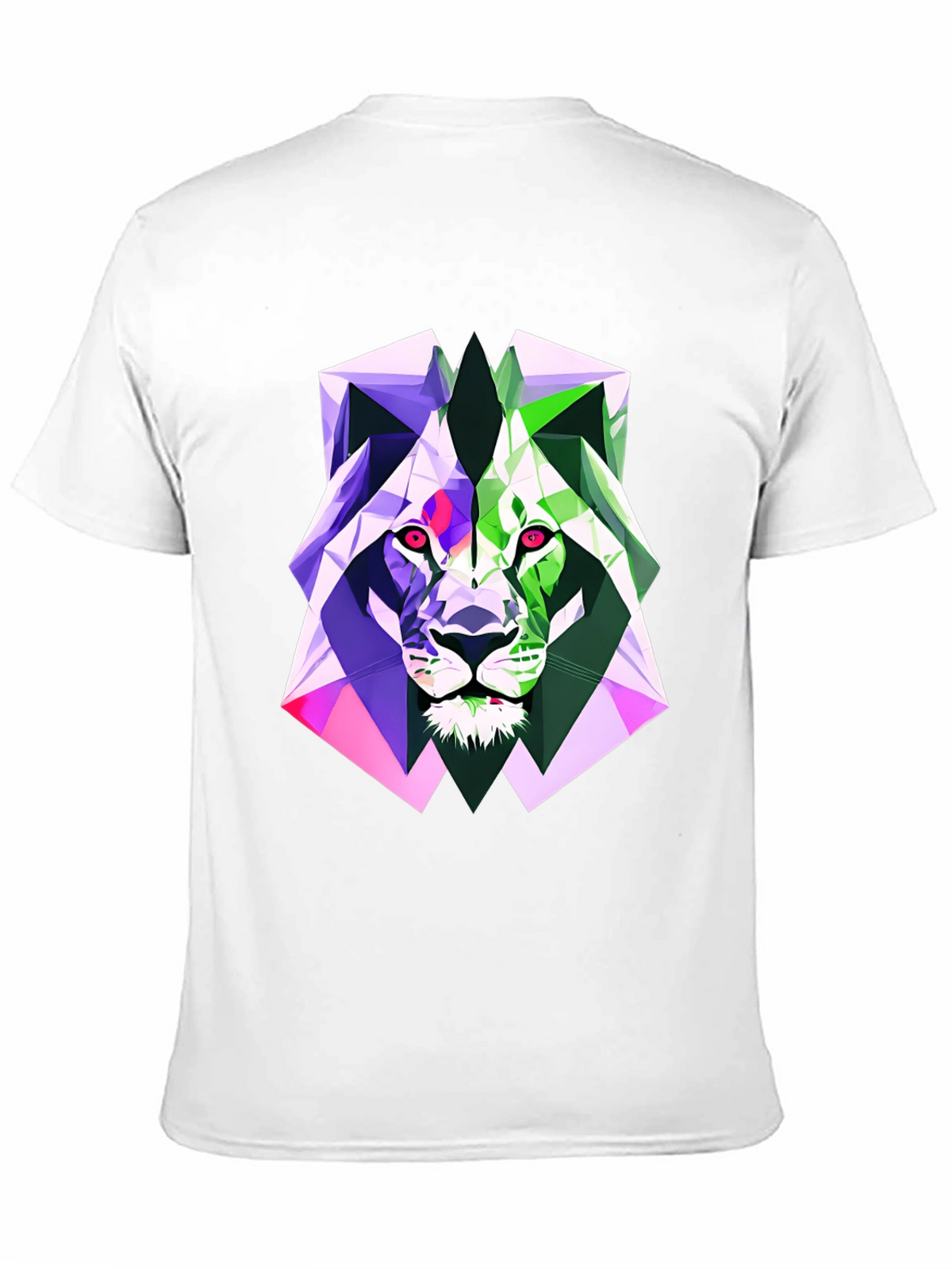 Geometric Lion Graphic Tee - Bold Style