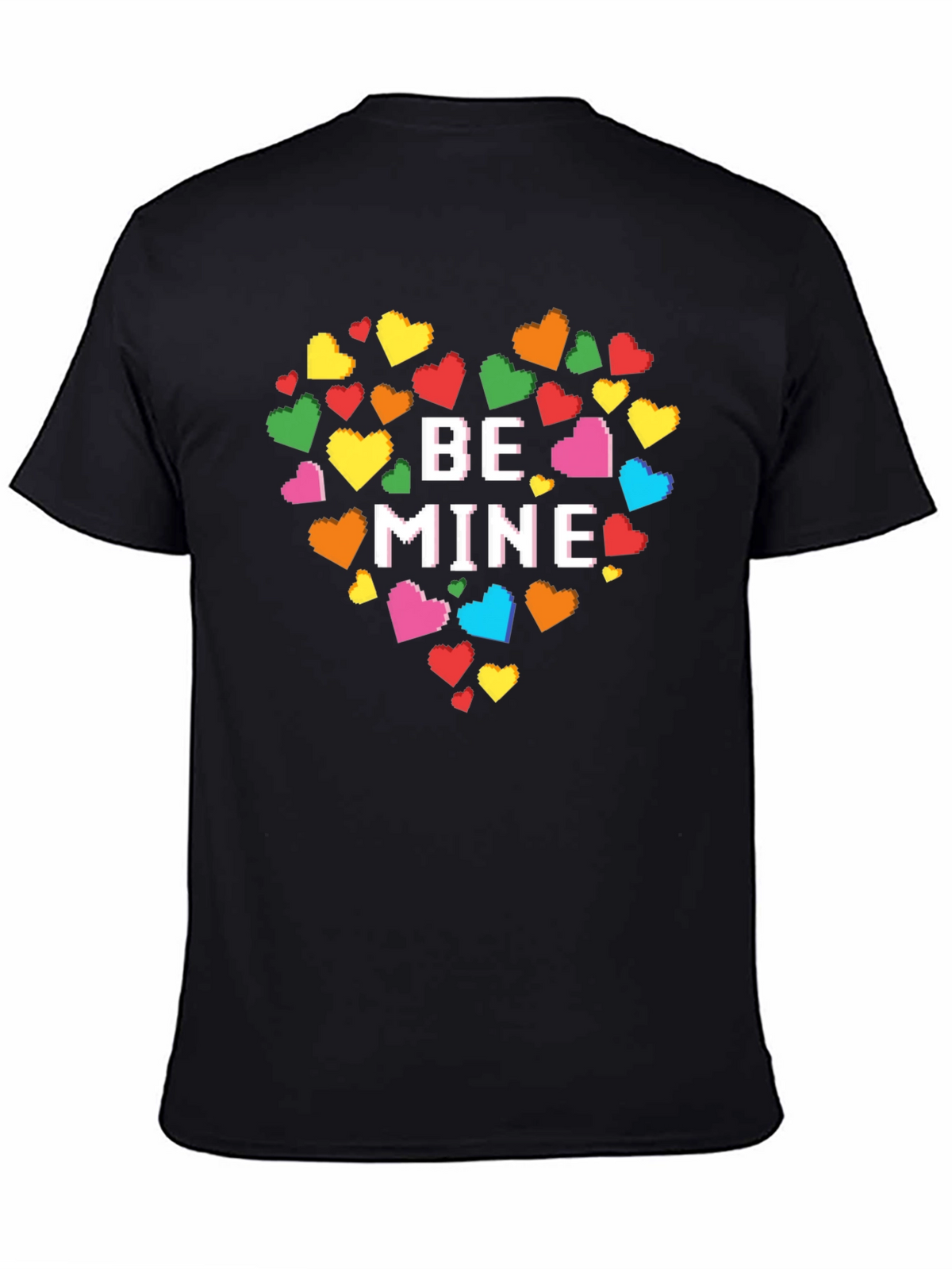 Be Mine Pixel Heart T-Shirt - Valentines Day Gift