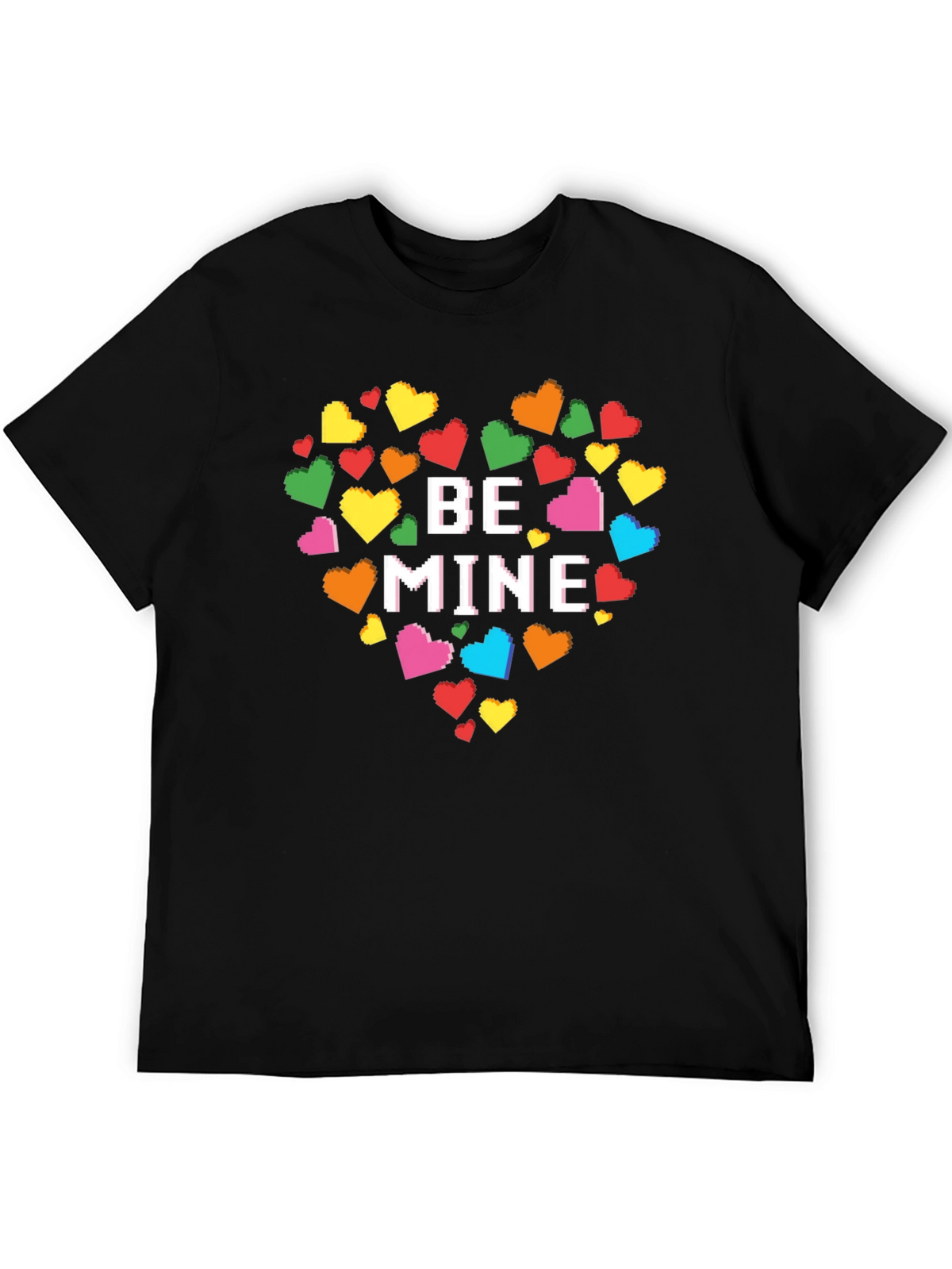 Be Mine Pixel Heart T-Shirt - Valentines Day Gift