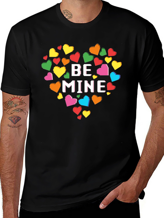 Be Mine Pixel Heart T-Shirt - Valentines Day Gift
