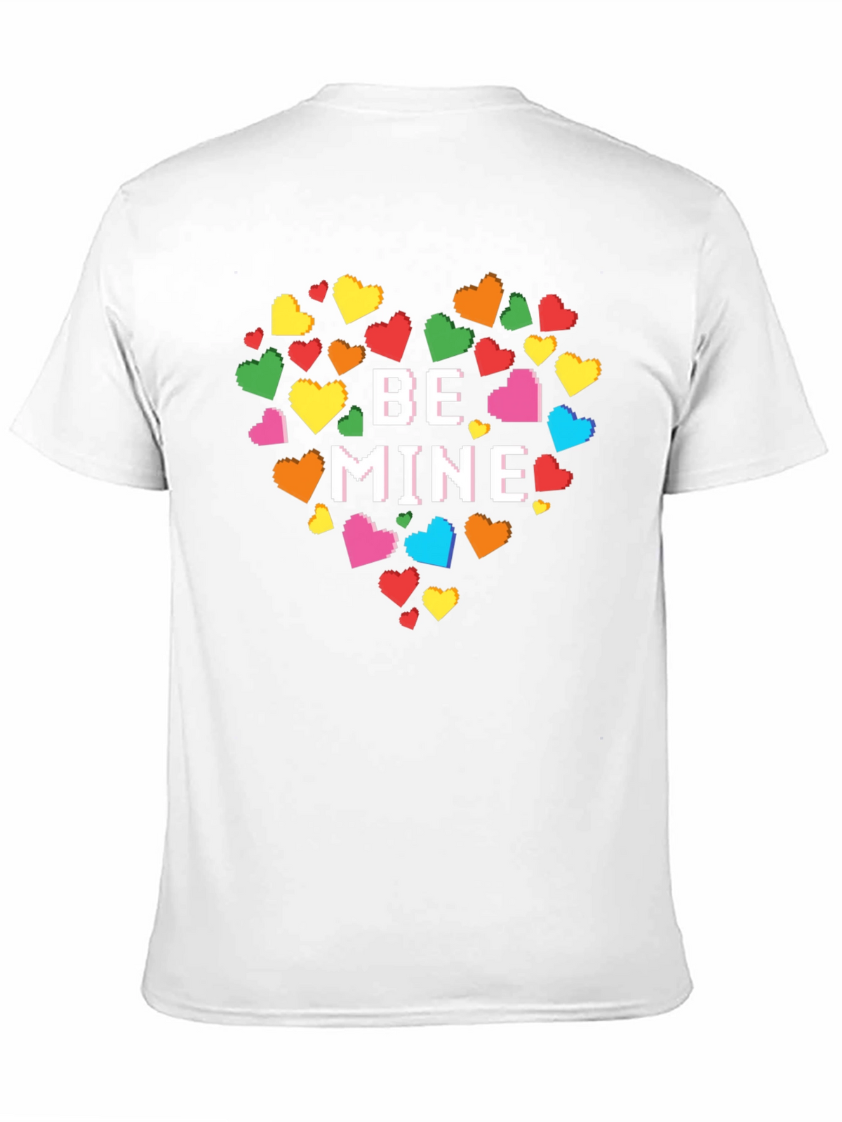 Be Mine Pixel Heart T-Shirt - Valentines Day Gift