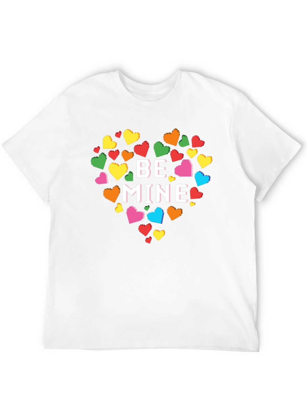 Be Mine Pixel Heart T-Shirt - Valentines Day Gift