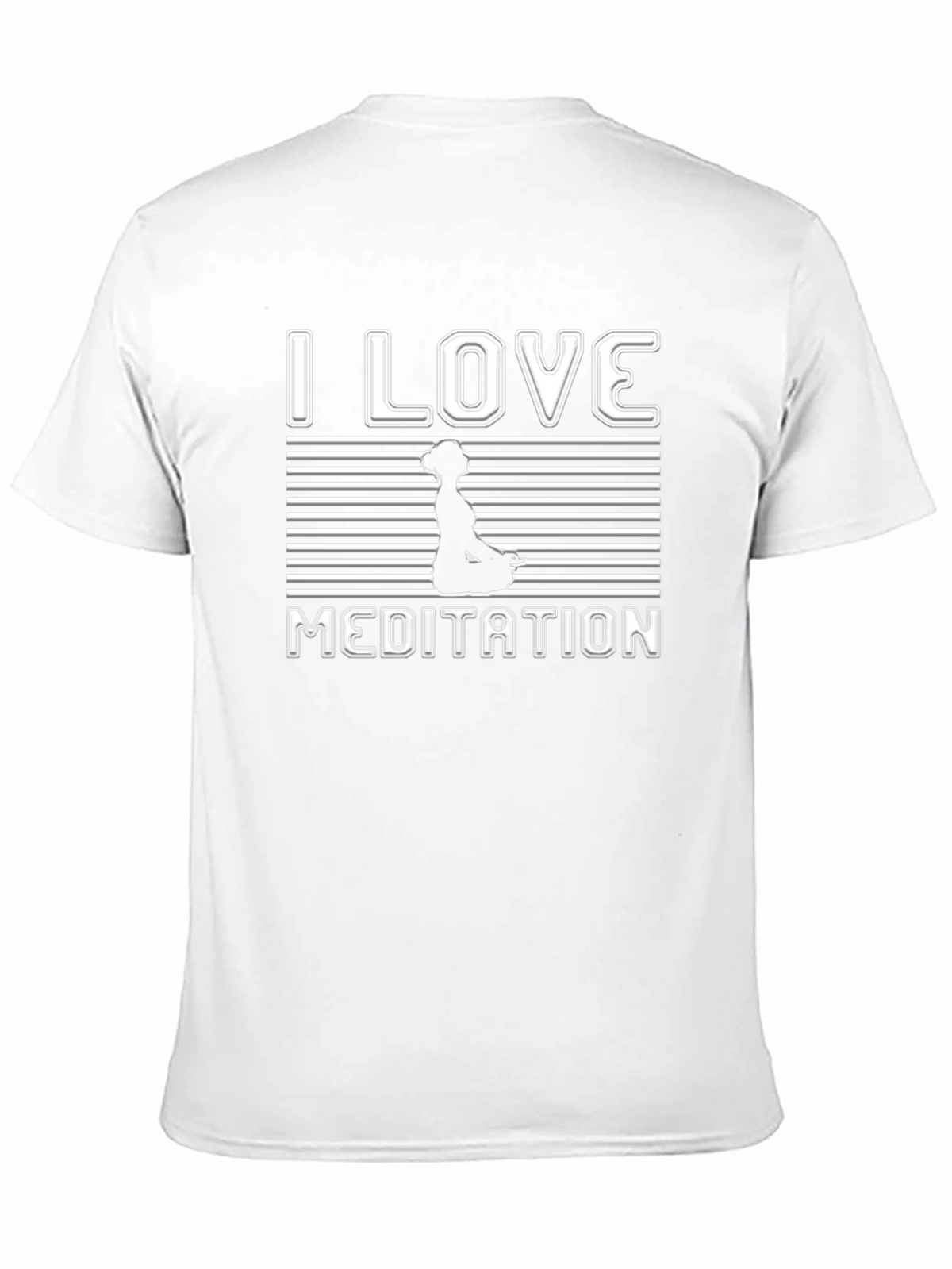I Love Meditation Black T-Shirt