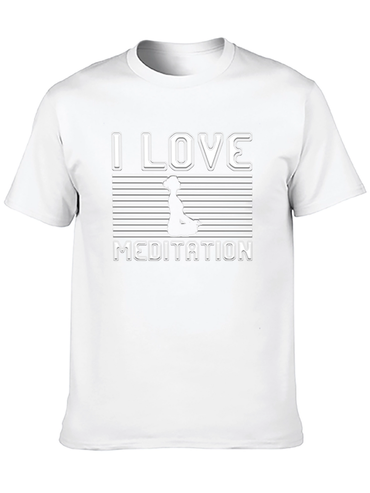 I Love Meditation Black T-Shirt