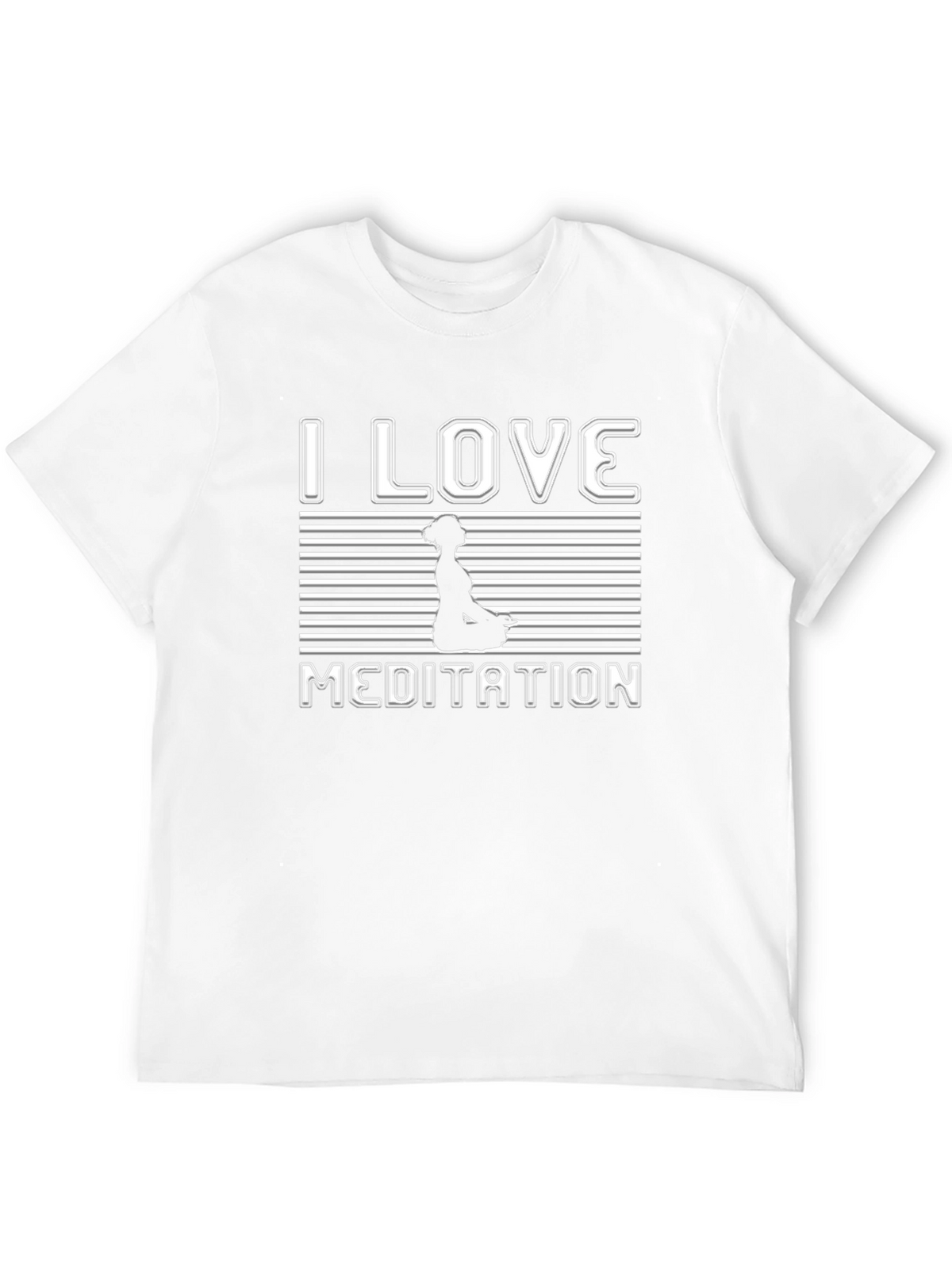 I Love Meditation Black T-Shirt