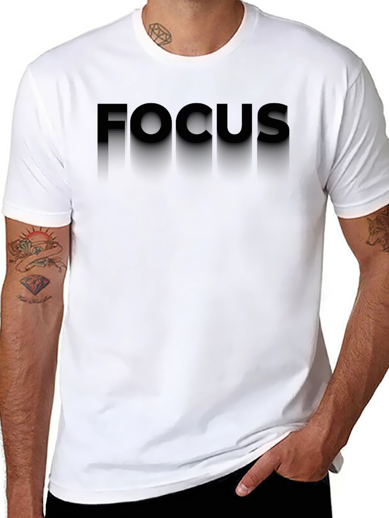 Mens Black FOCUS Graphic Tee