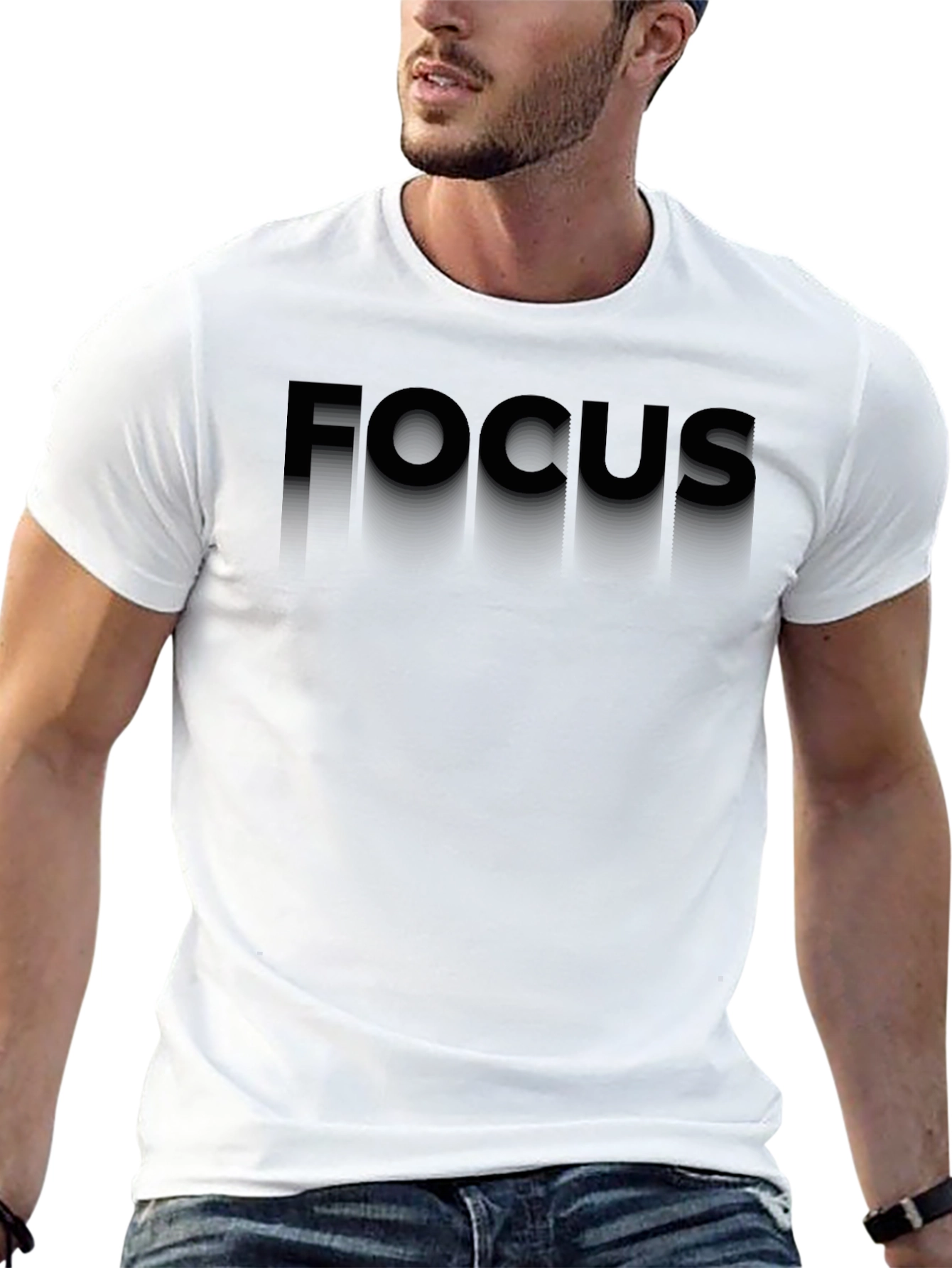 Mens Black FOCUS Graphic Tee