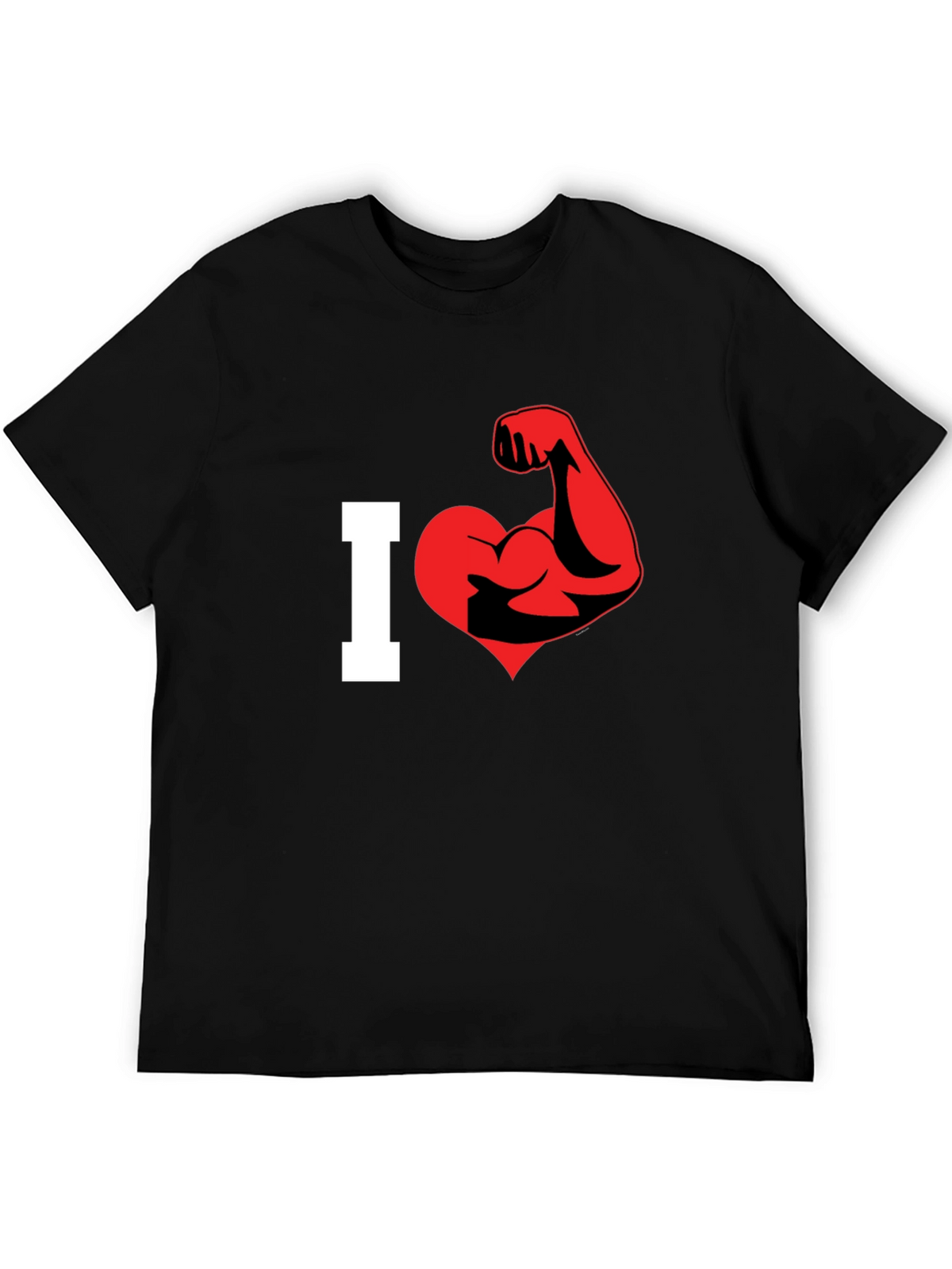 I Love Muscles Graphic T-Shirt - Black
