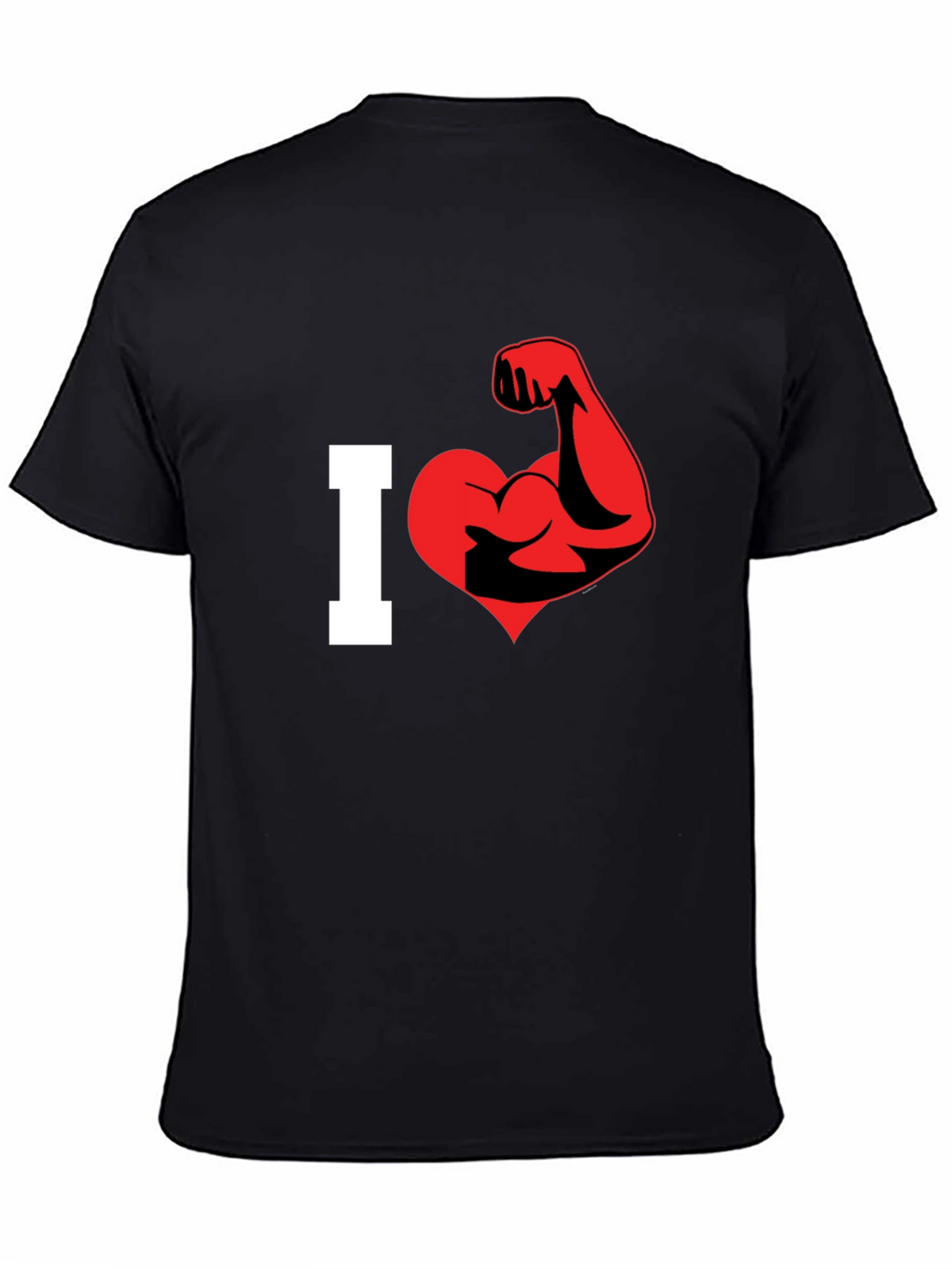 I Love Muscles Graphic T-Shirt - Black
