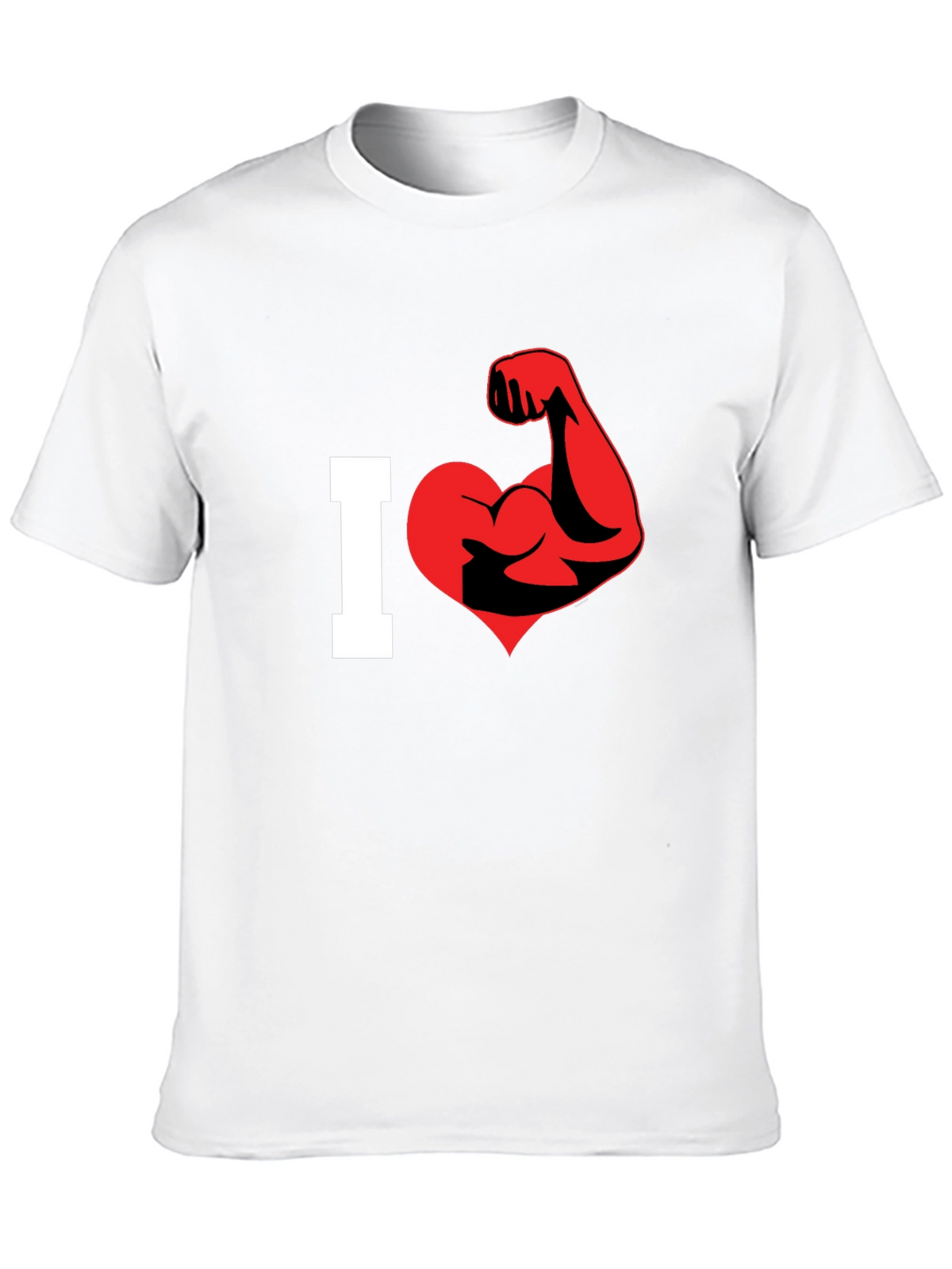 I Love Muscles Graphic T-Shirt - Black