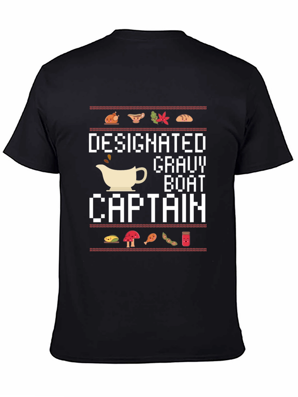 Designated Gravy Boat Captain Black T-Shirt