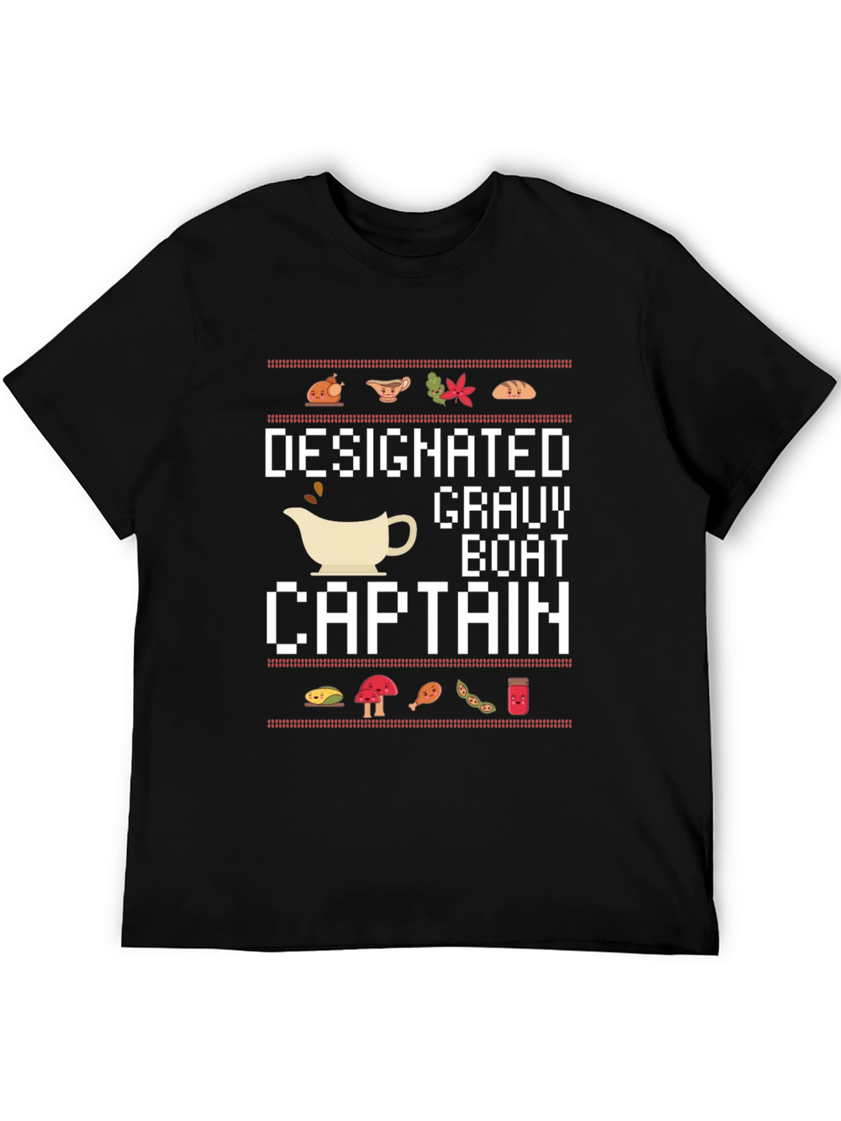 Designated Gravy Boat Captain Black T-Shirt