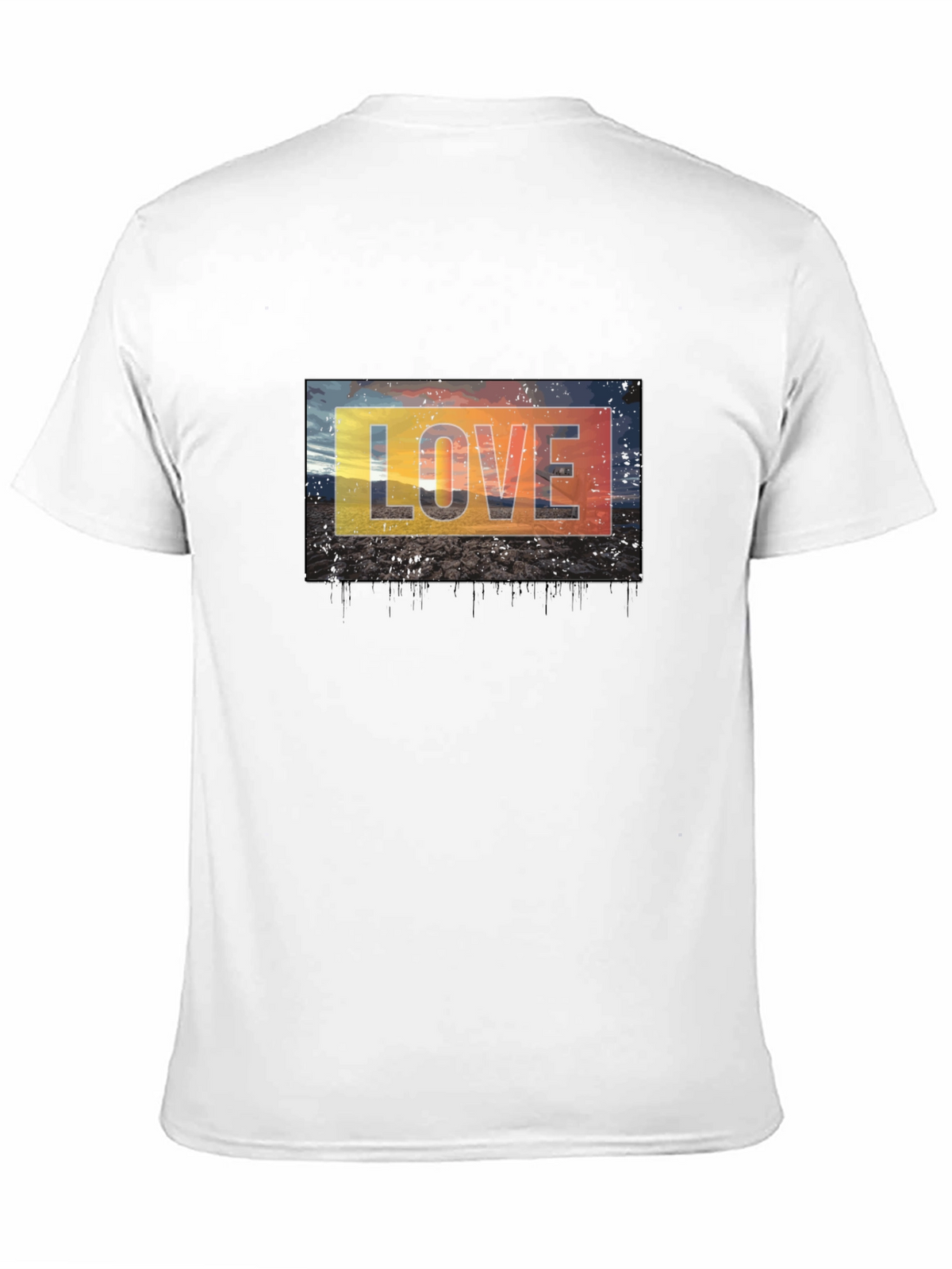 Love Graphic Tee - Black Cotton Blend Casual T-Shirt