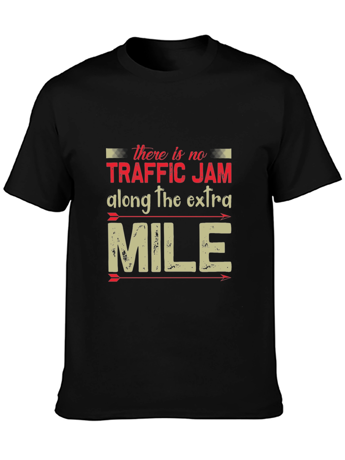 Traffic Jam Extra Mile Black Graphic T-Shirt