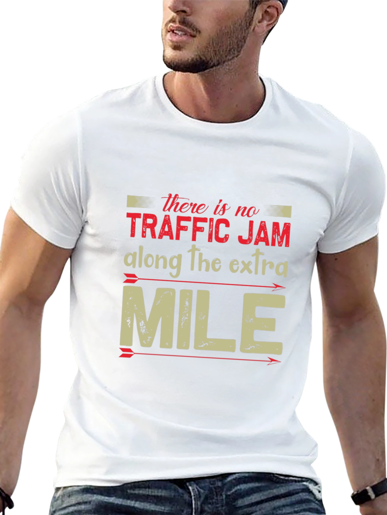 Traffic Jam Extra Mile Black Graphic T-Shirt