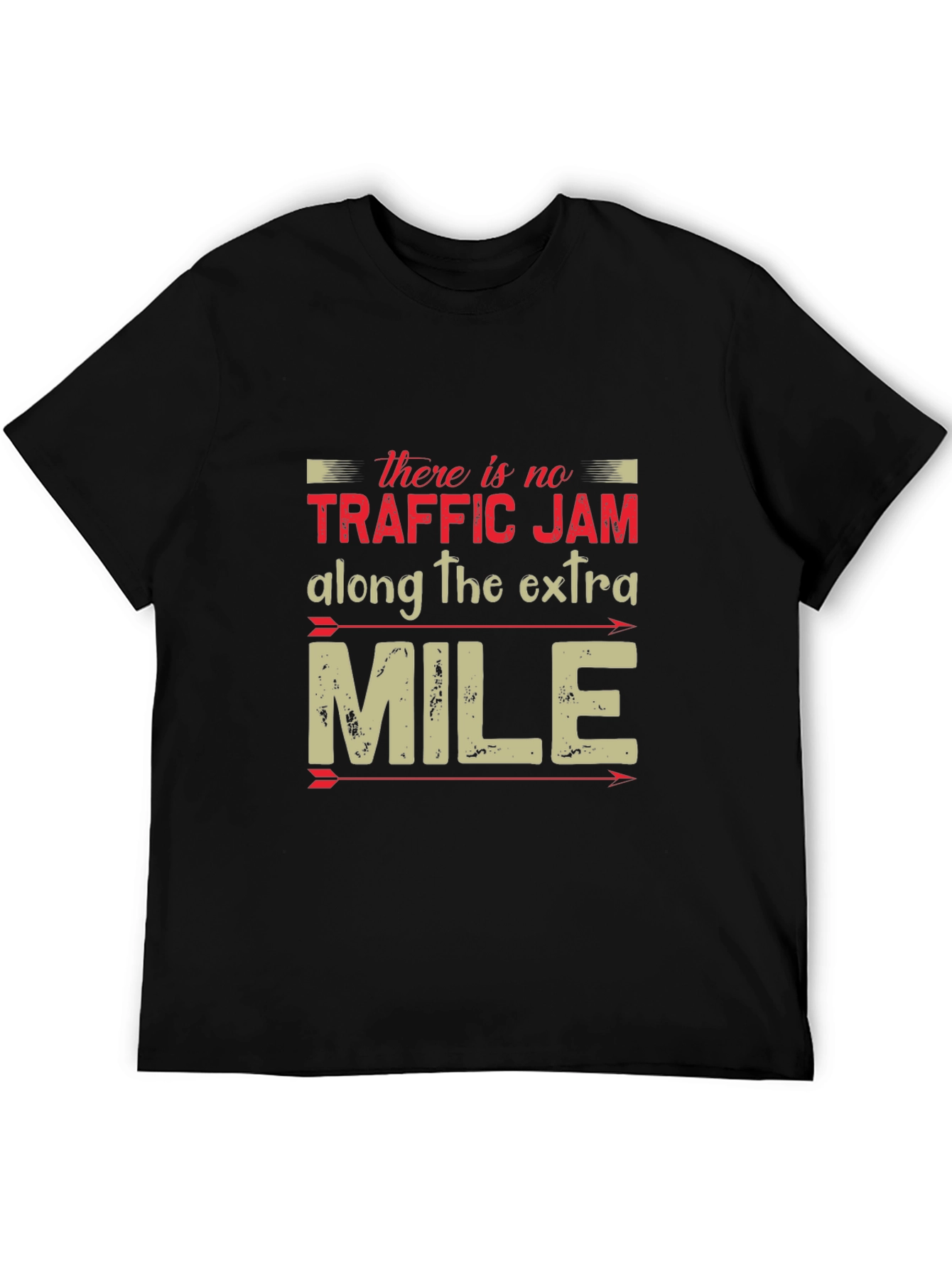 Traffic Jam Extra Mile Black Graphic T-Shirt
