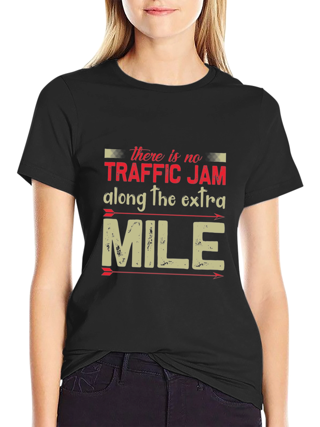 Traffic Jam Extra Mile Black Graphic T-Shirt