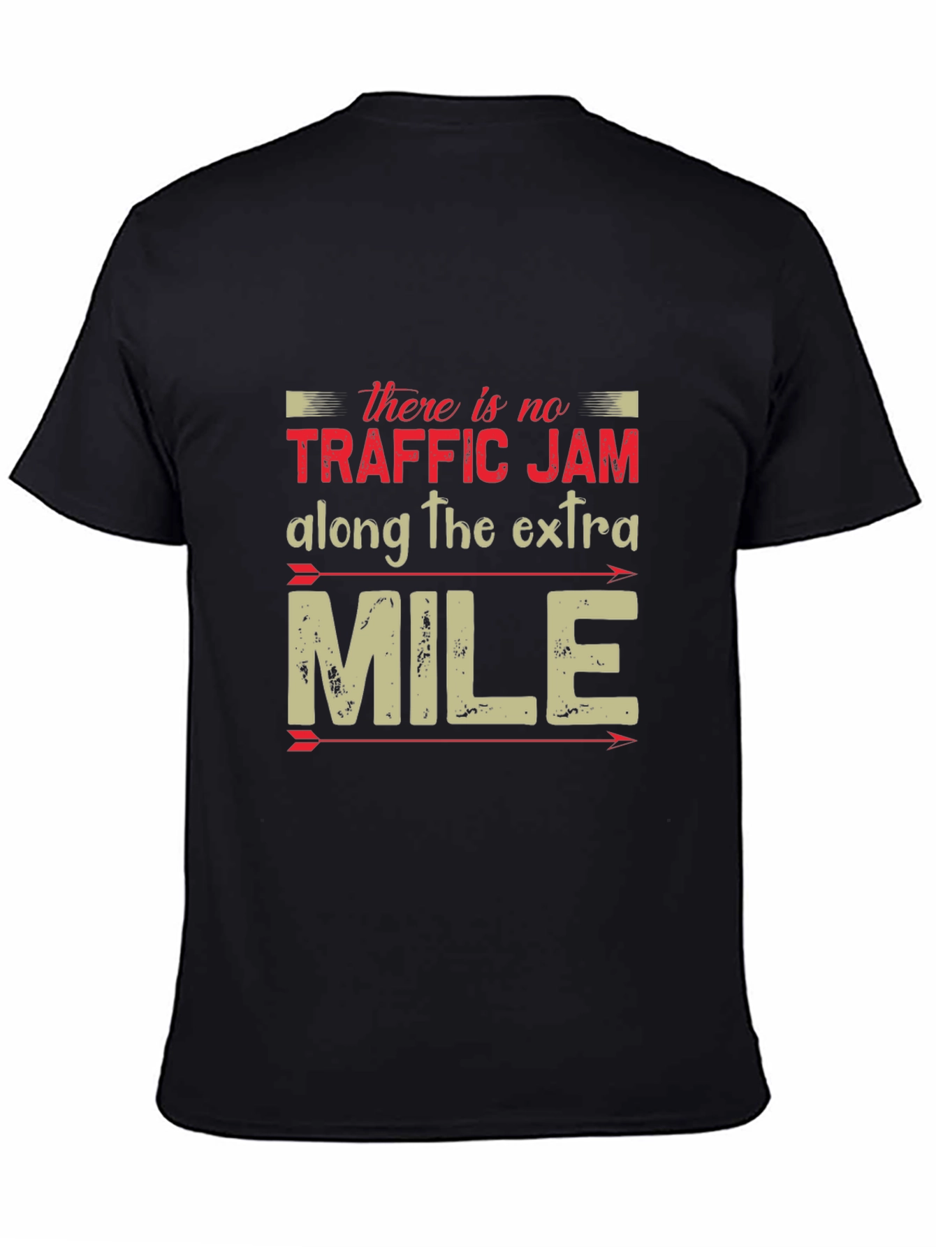 Traffic Jam Extra Mile Black Graphic T-Shirt