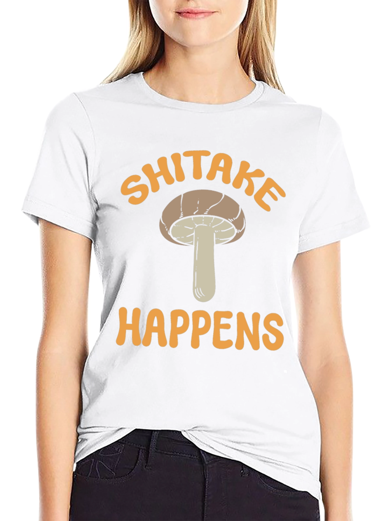 Shiitake Happens Graphic T-Shirt Mushroom Lover Tee