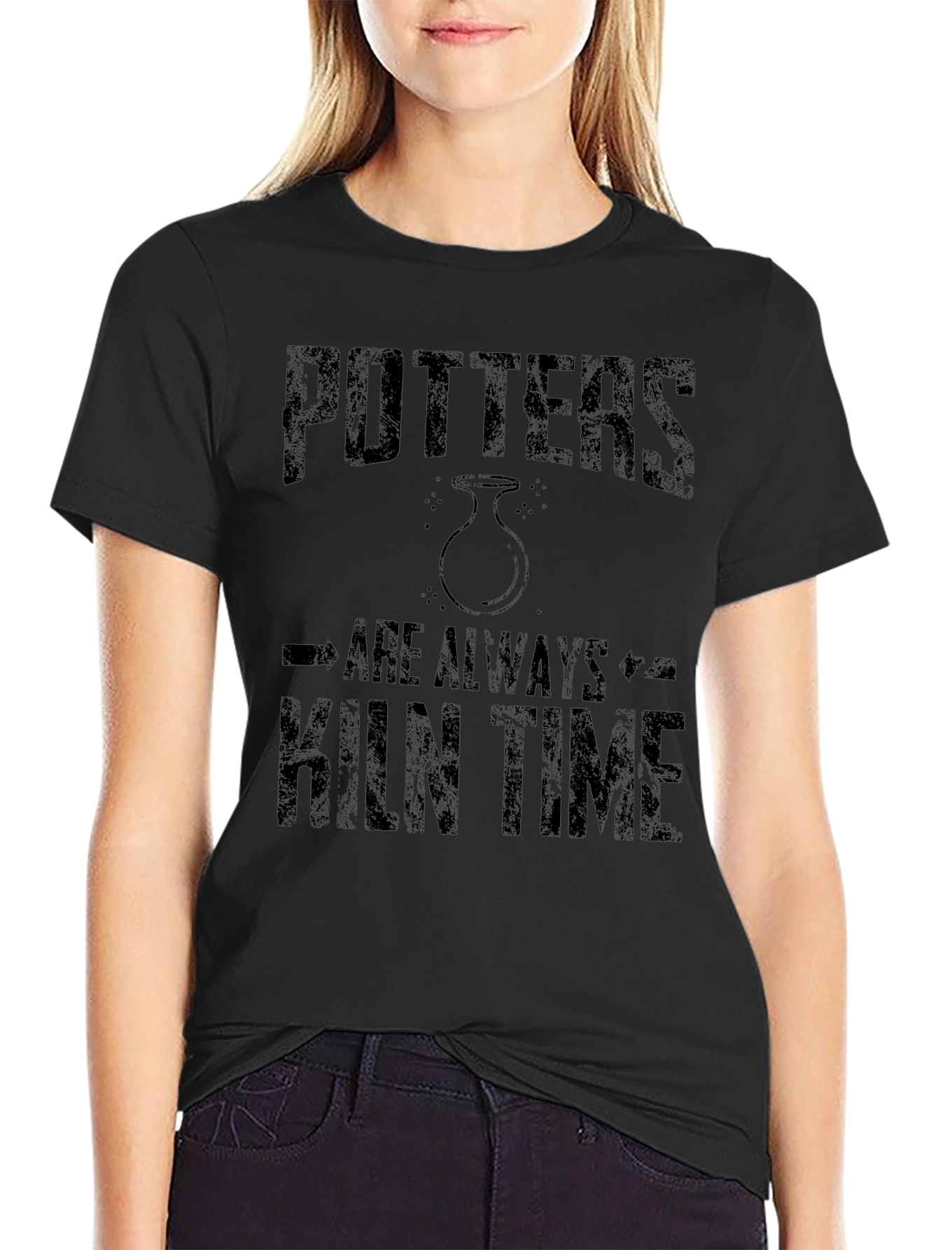 Potters Kiln Time Black Graphic Tee