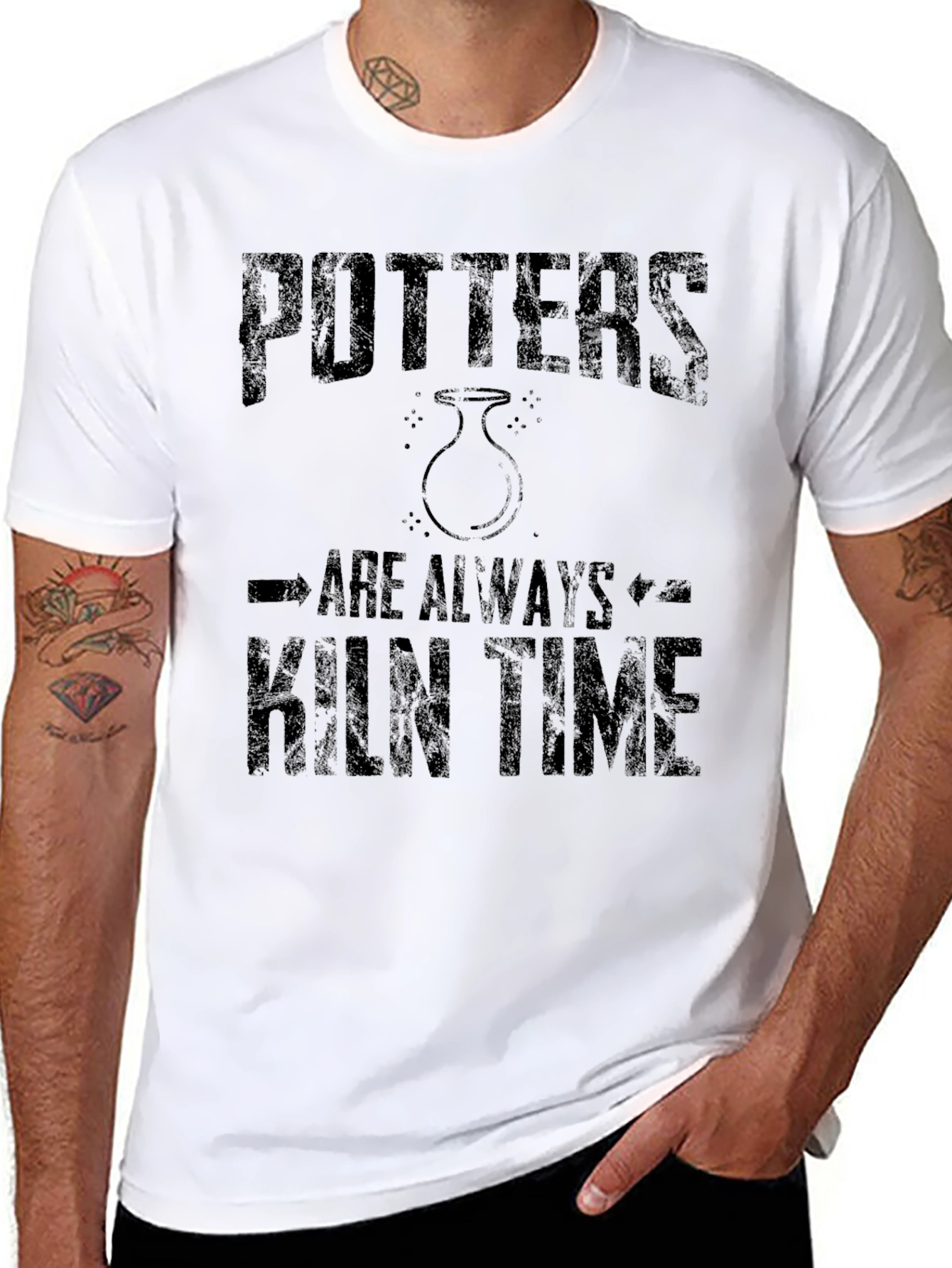 Potters Kiln Time Black Graphic Tee